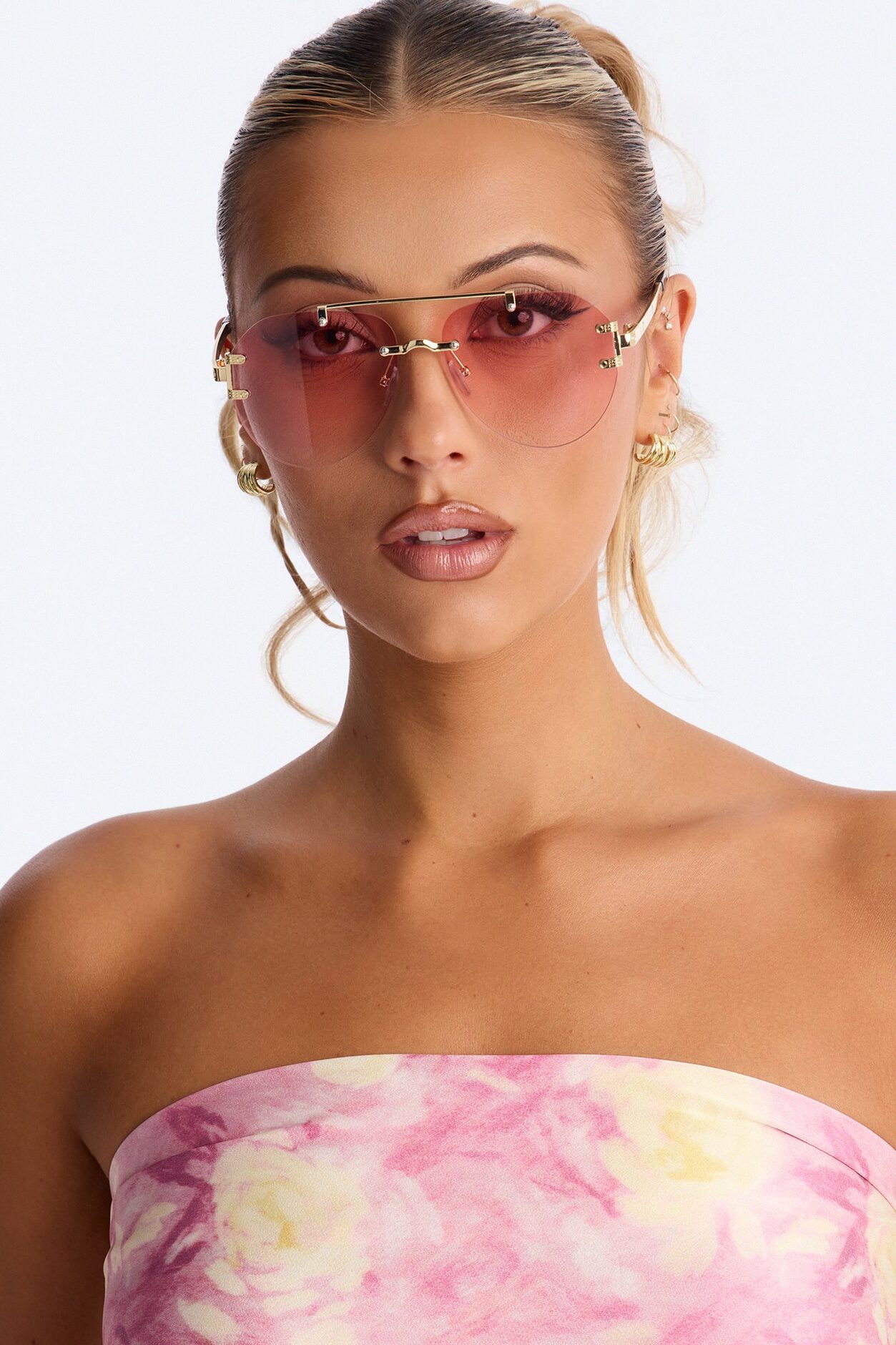 Soft Sky Sunglasses - Gold/Pink