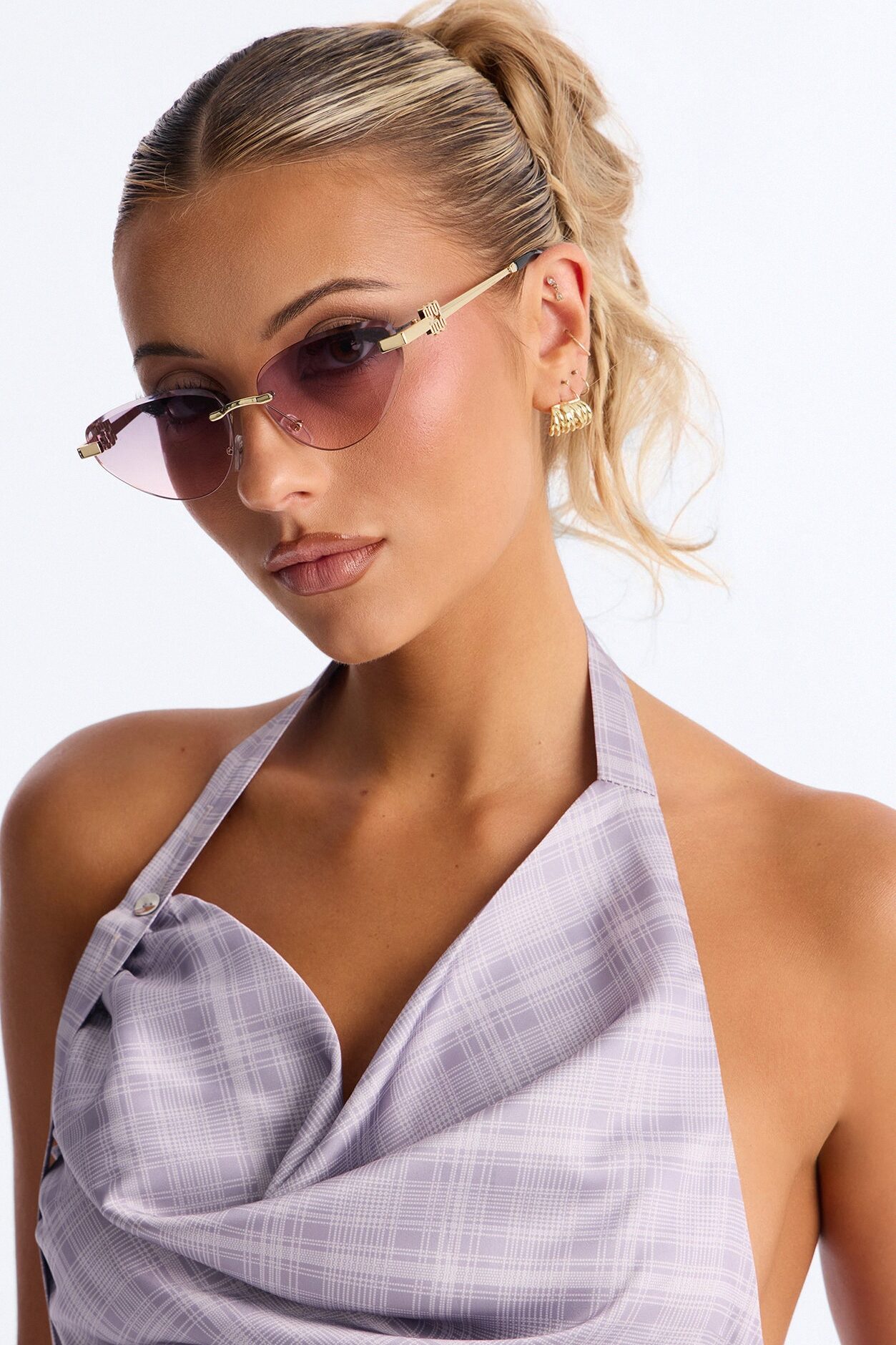 Doll House Sunglasses - Gold/Purple