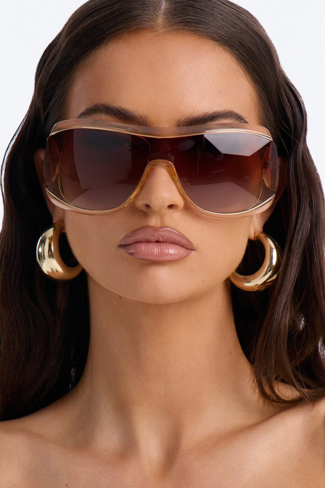 Can't Stay Long Sunglasses - Nude