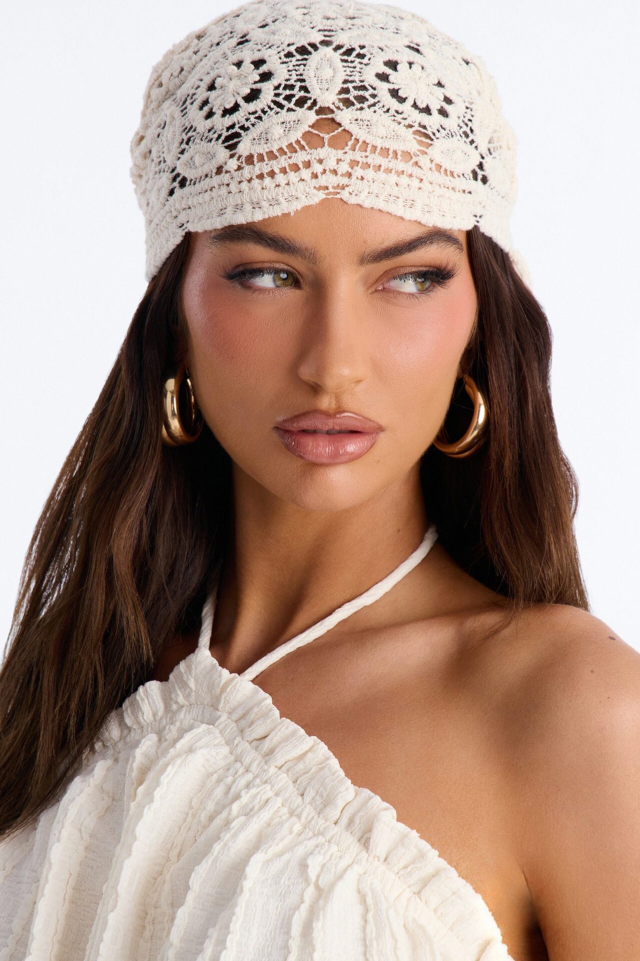 Summer Child Crochet Head Wrap - Ivory