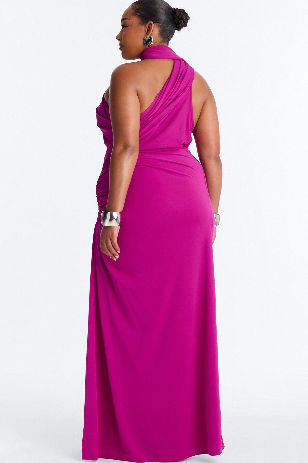 Jasmyn High Slit Maxi Dress - Magenta