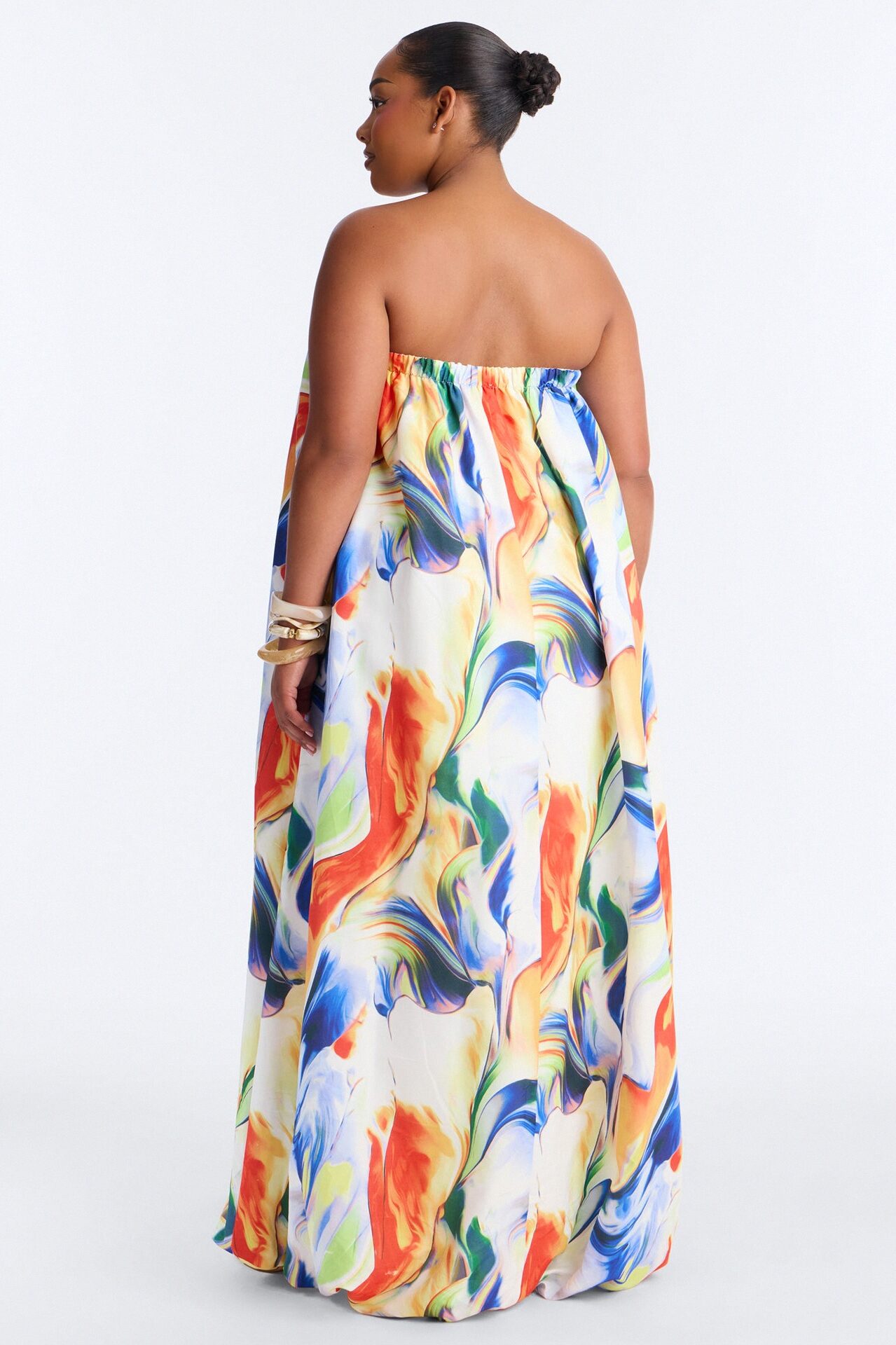 Dreamy Daze Bubble Maxi Dress - Blue/combo
