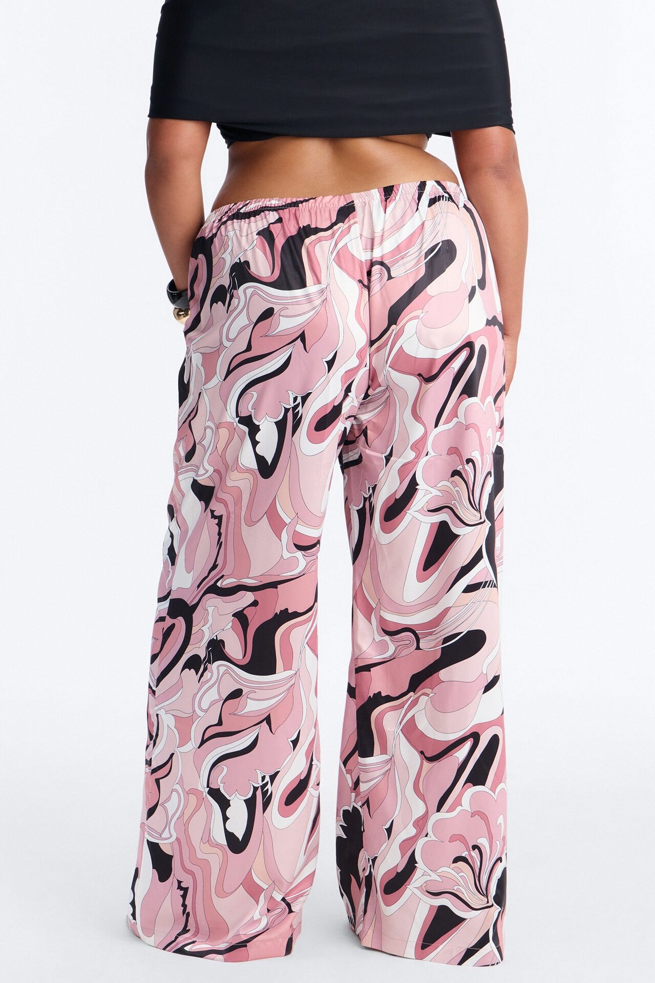 Cordelia Mid Rise Printed Wide Leg Pant - Pink/combo