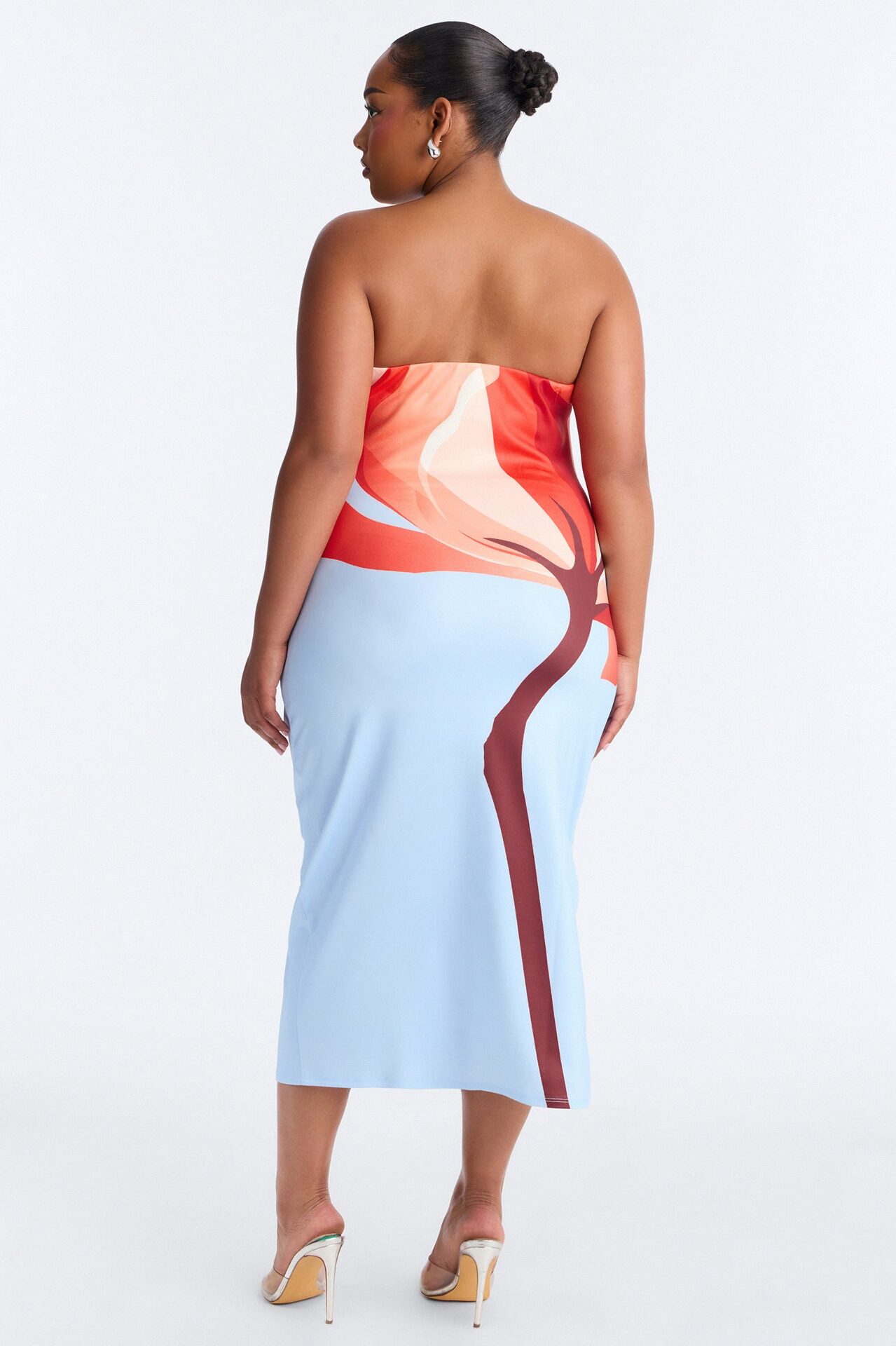 Virginia Floral Midi Dress - Blue/combo