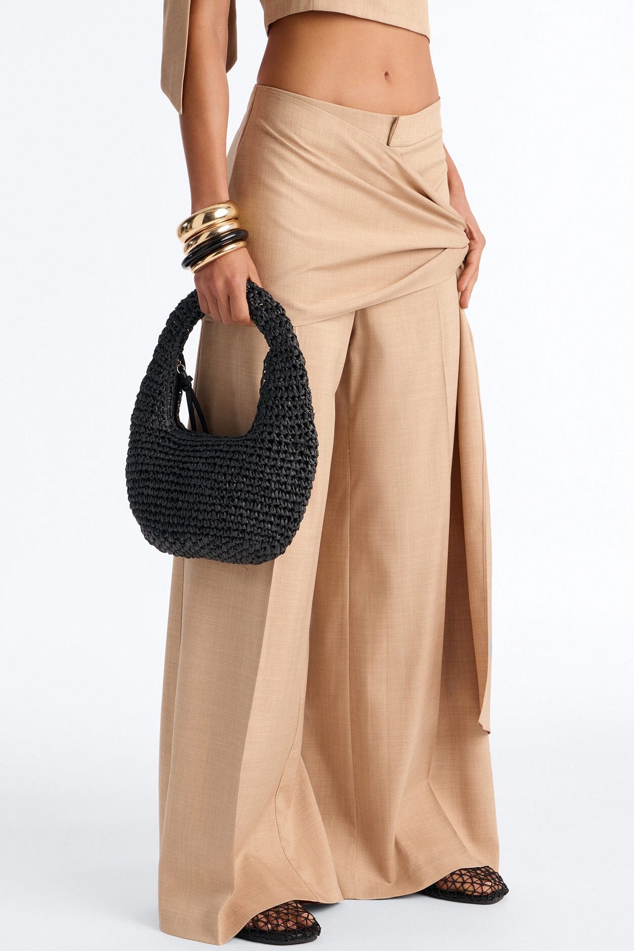 Amalfi Dreams Straw Bag - Black