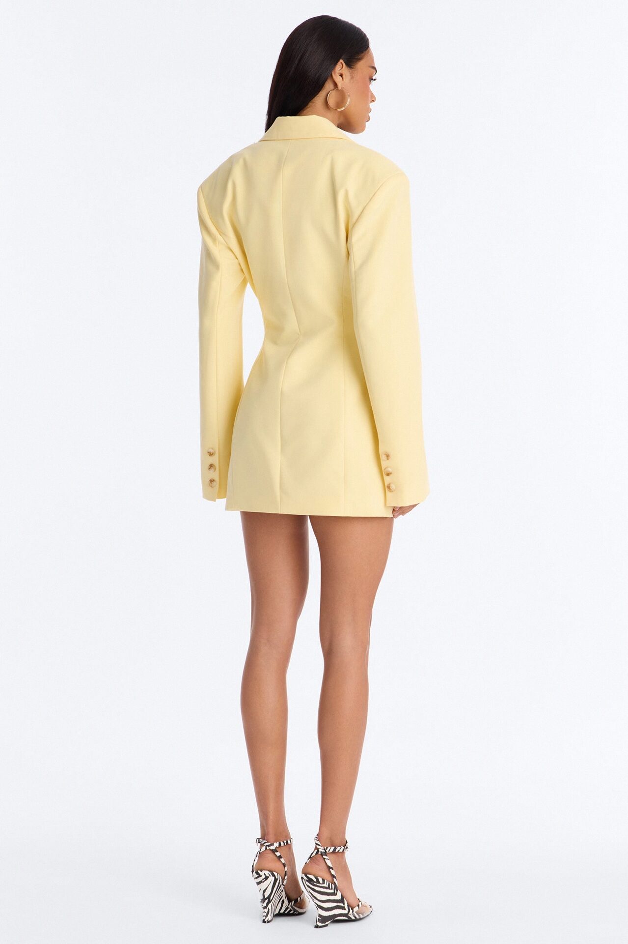 Love You Lots Blazer Mini Dress - Yellow