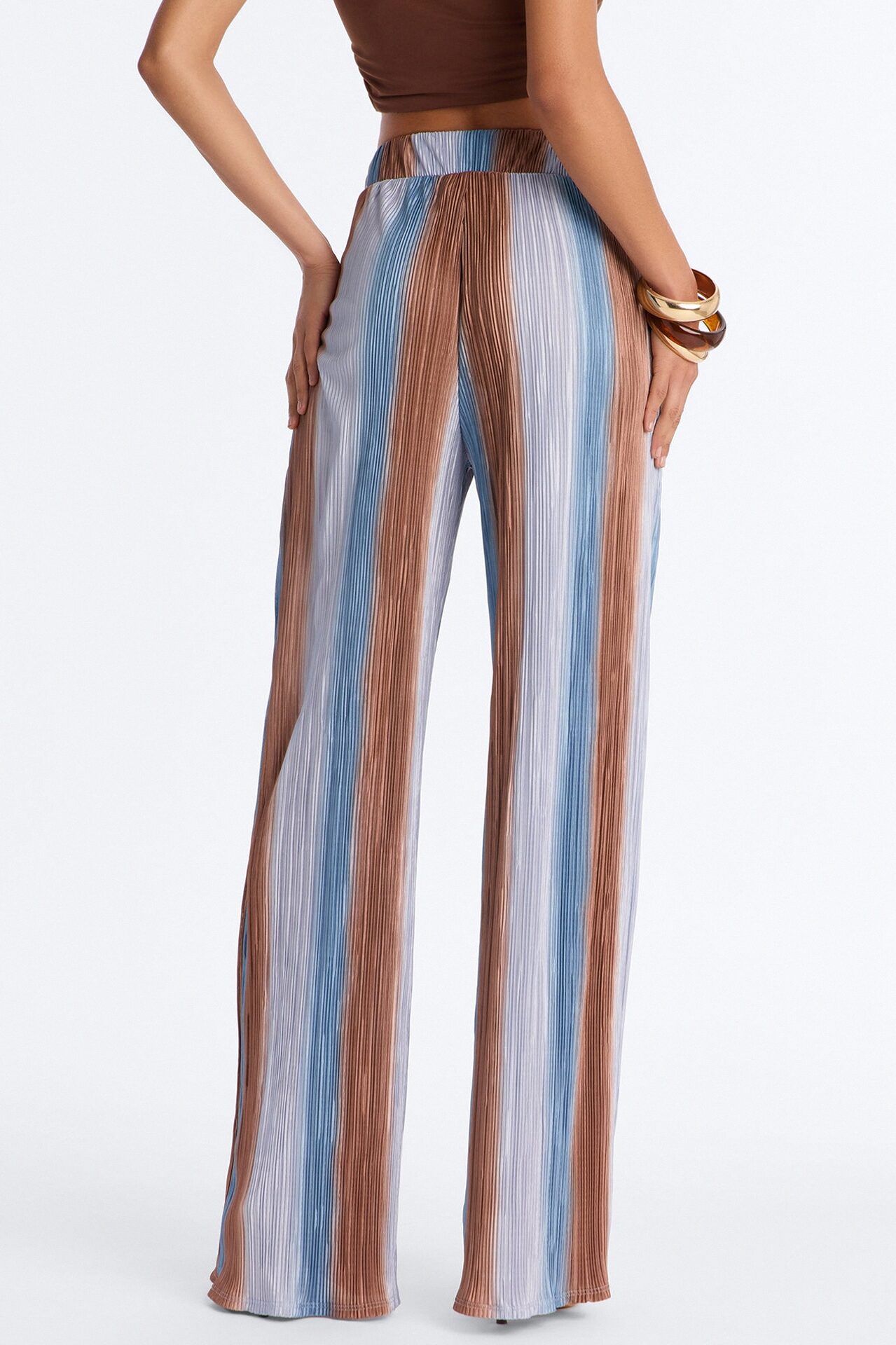 Pure Bliss Printed Plisse Pant - Royal/combo
