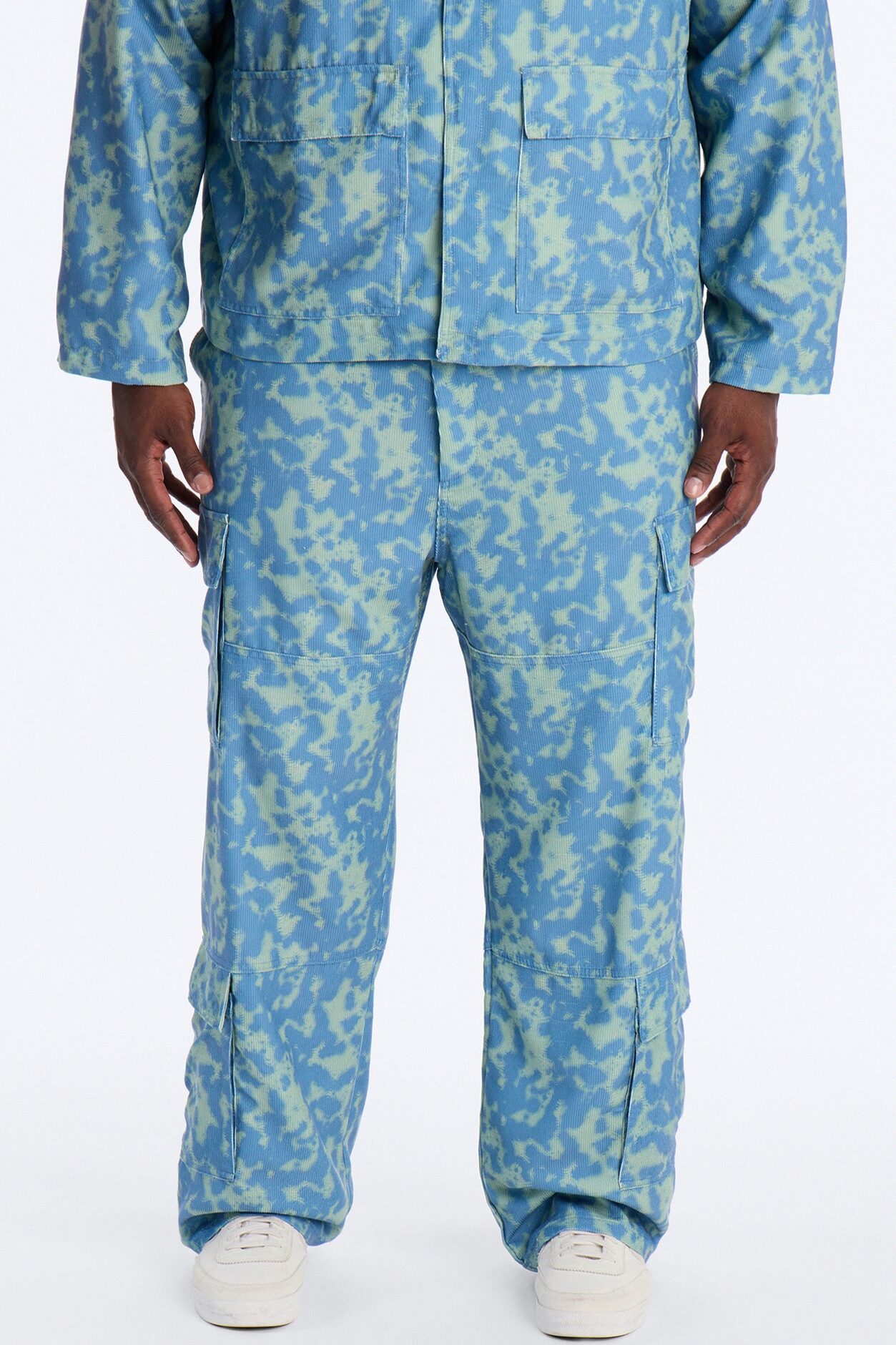 Baggy Terrain Drip Textured Pant - Blue