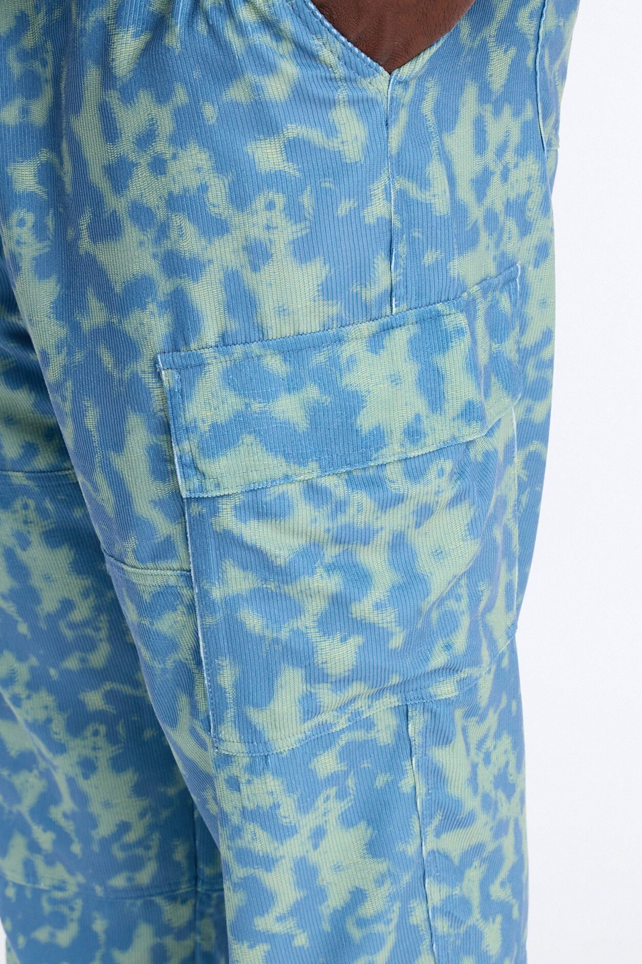Baggy Terrain Drip Textured Pant - Blue