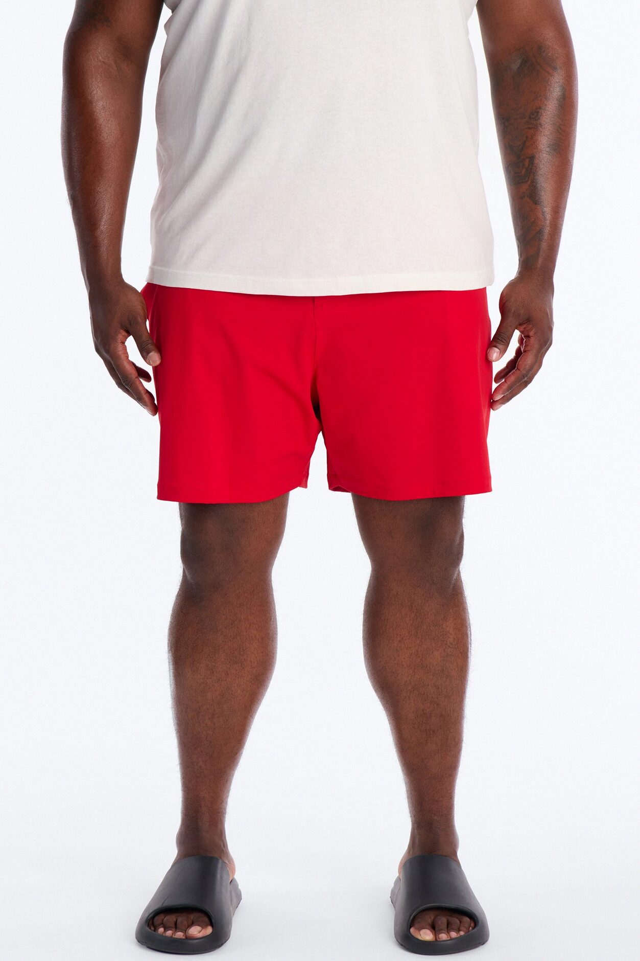 Elevated Stretch Trouser Swim Trunk 6″ - Red