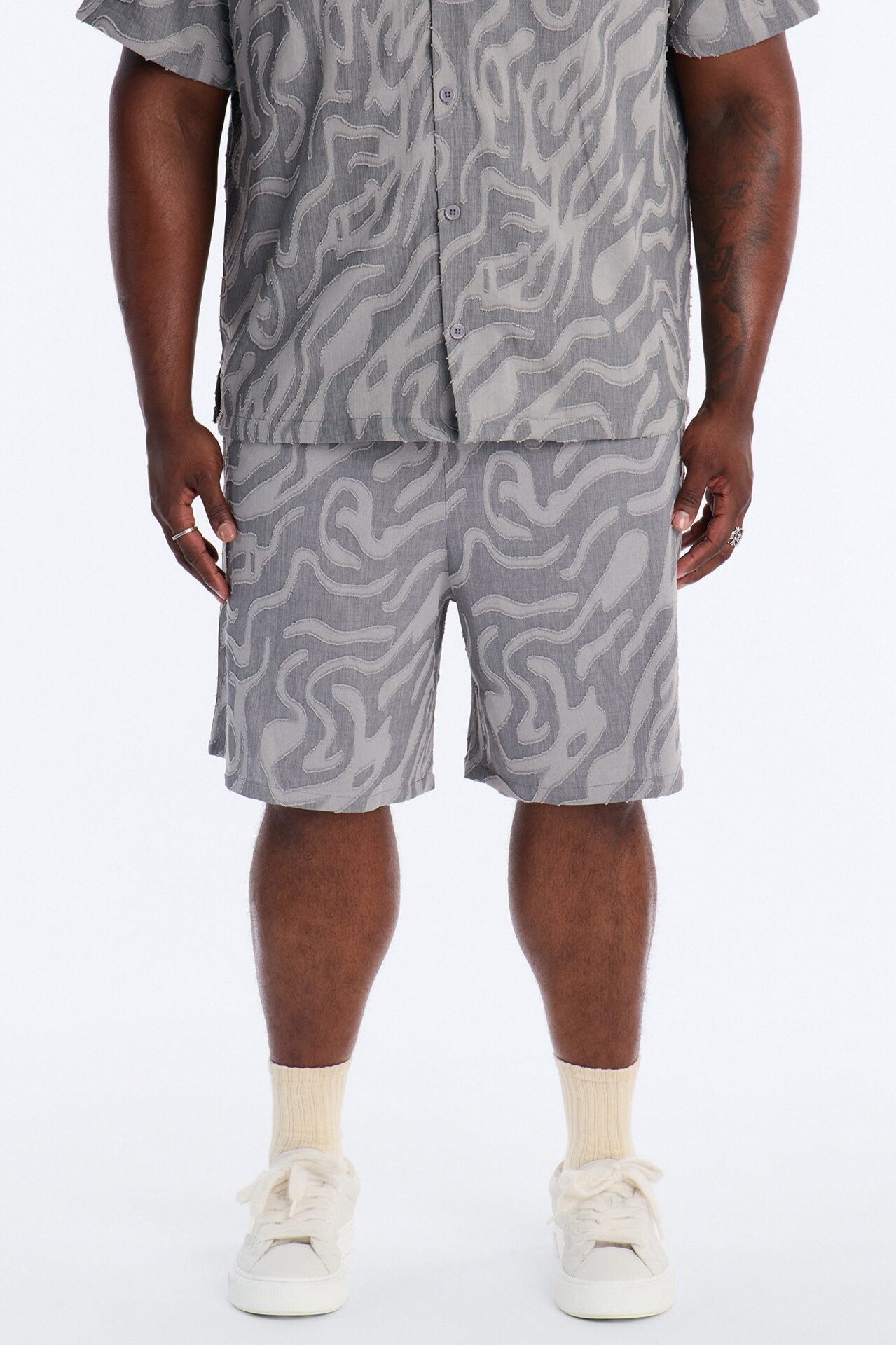 Relaxed Midnight Wave Short - Grey