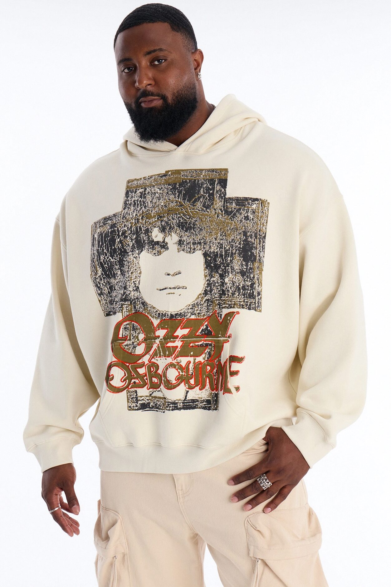 Ozzy Osbourne Tour 88 Vintage Hoodie - Cream