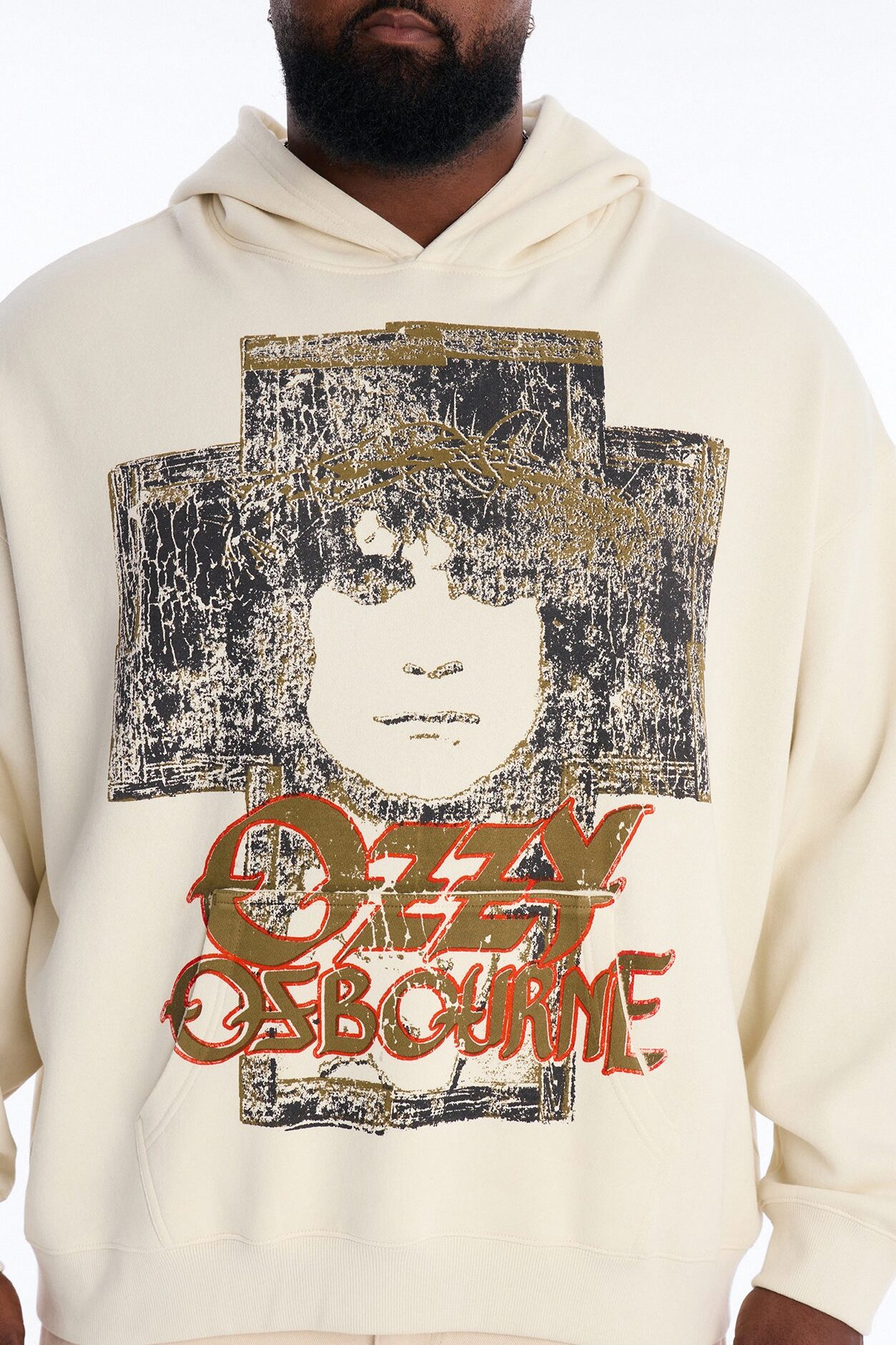 Ozzy Osbourne Tour 88 Vintage Hoodie - Cream