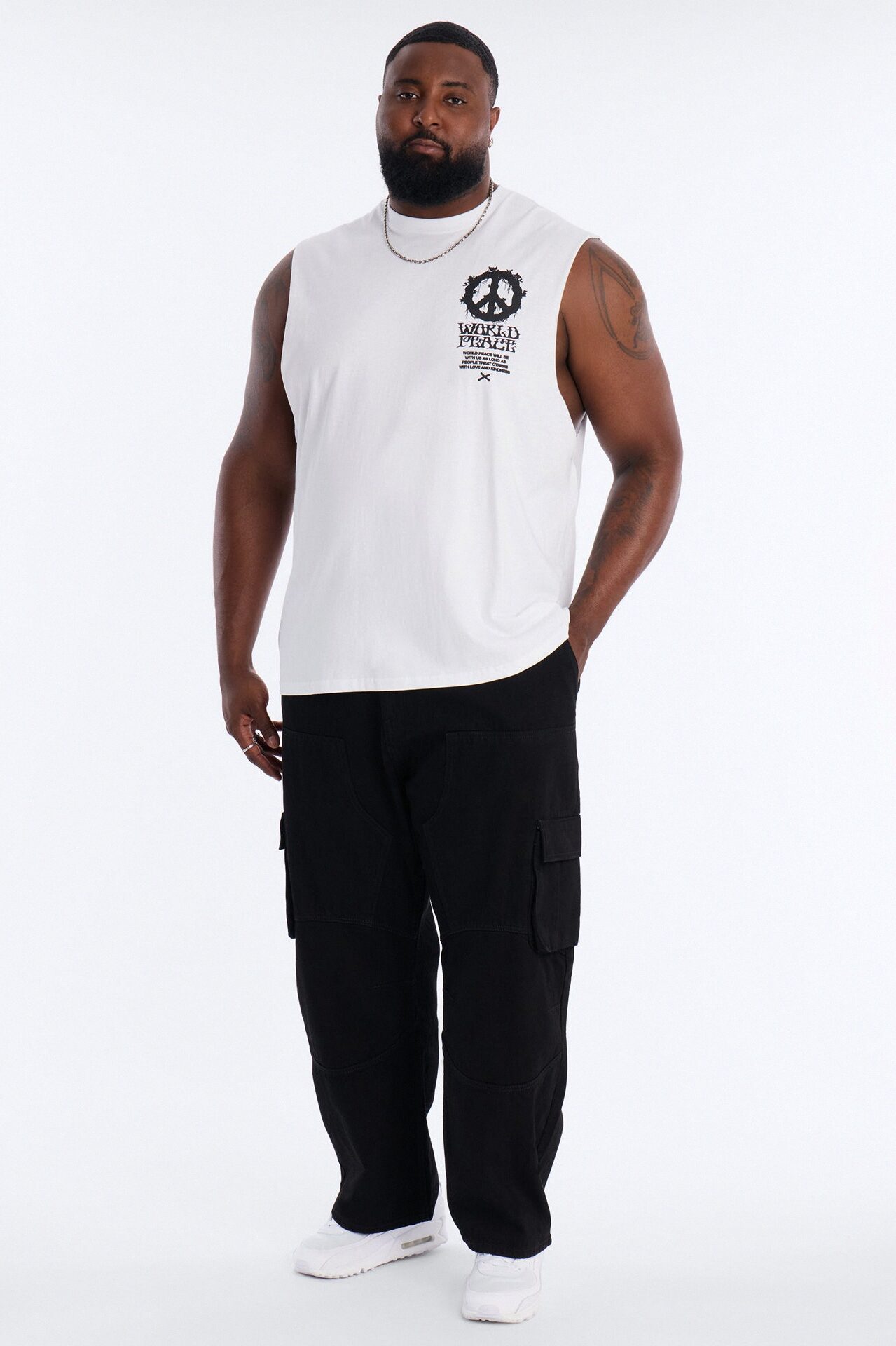 World Peace Muscle Tee - White
