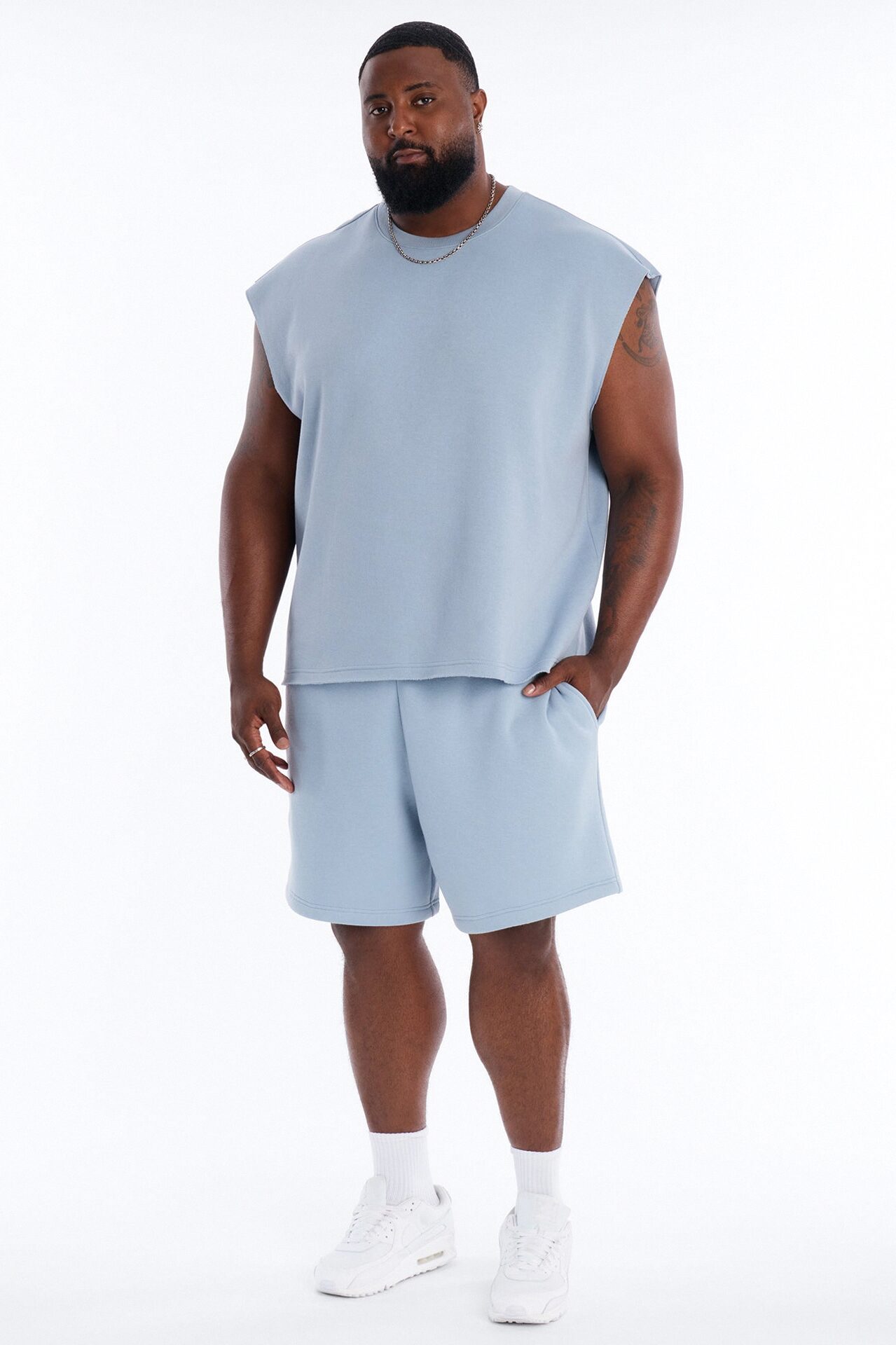 Tyson Sweatshort - Slate Blue