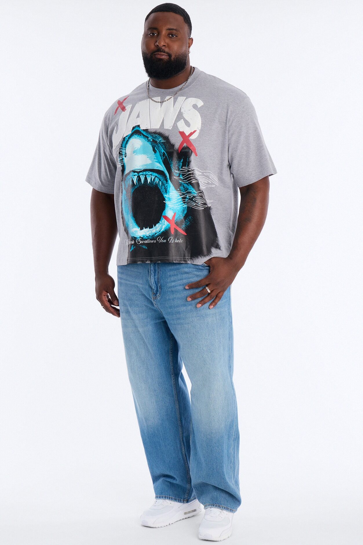 Jaws Gonna Need A Bigger Boat Short Sleeve Tee - Grey