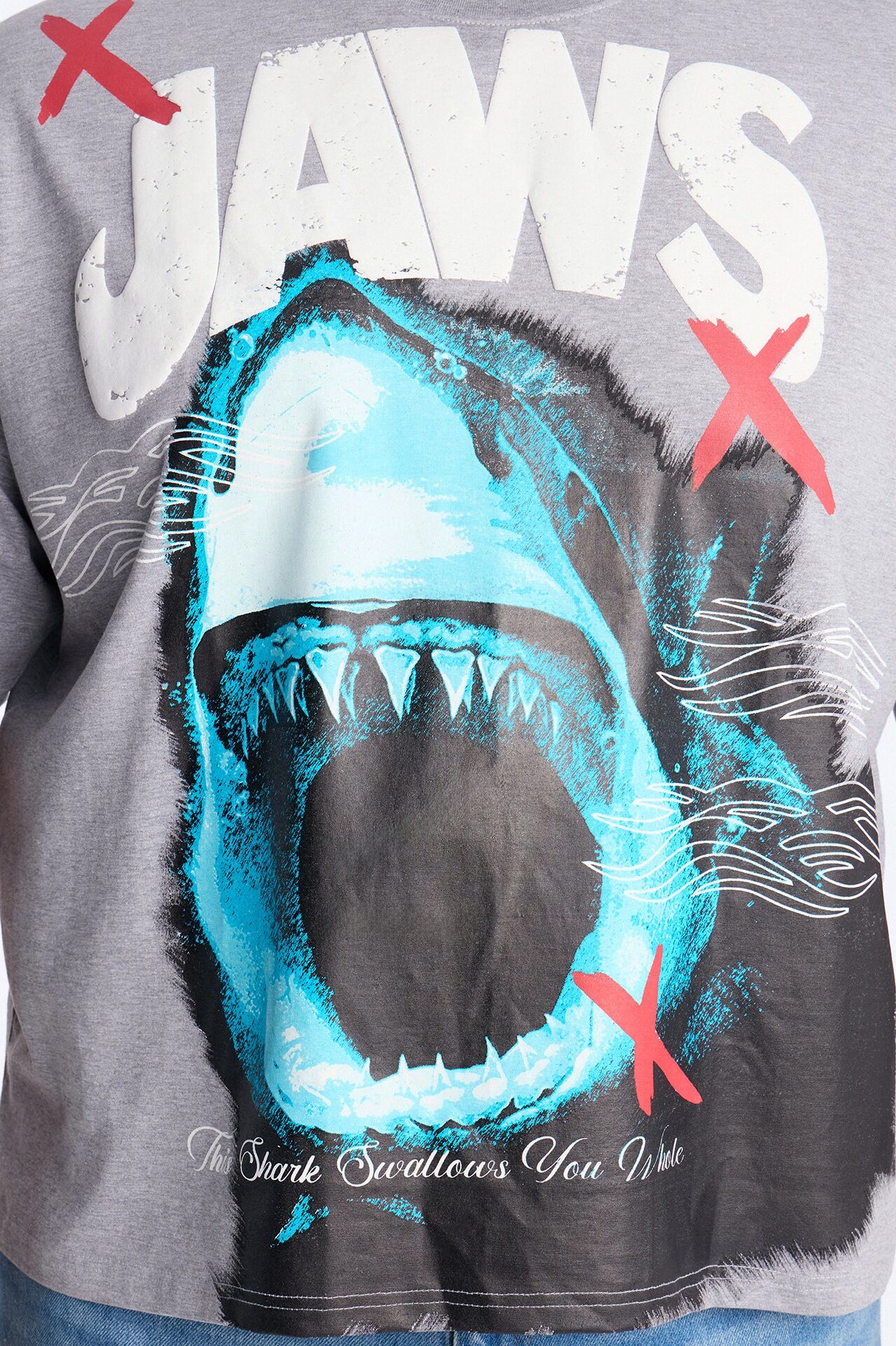 Jaws Gonna Need A Bigger Boat Short Sleeve Tee - Grey