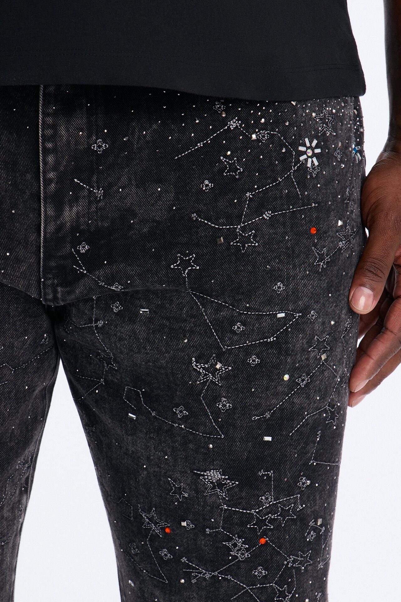 Straight Flare Eclipse Jean - Black Wash