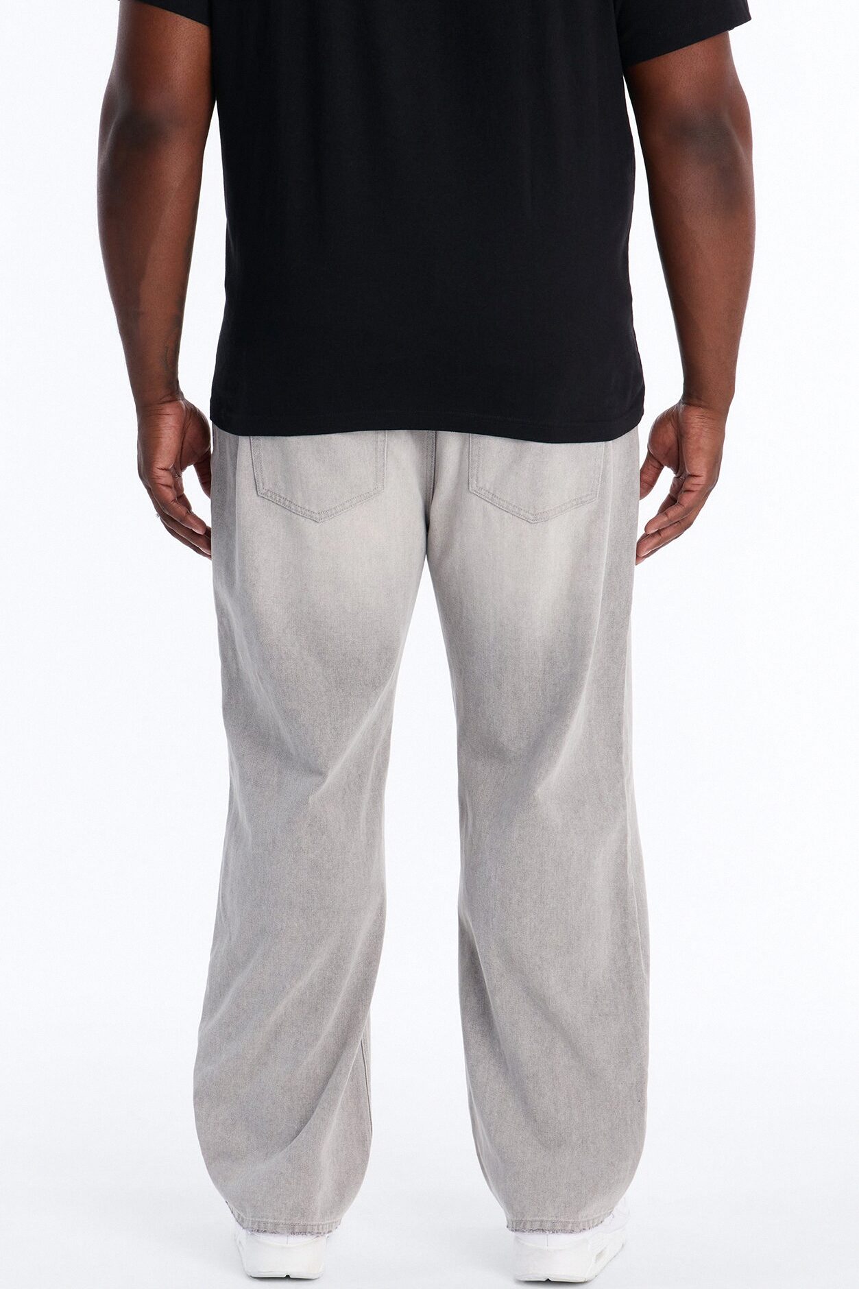 Essential Destroyed Straight Rigid Jean - Grey