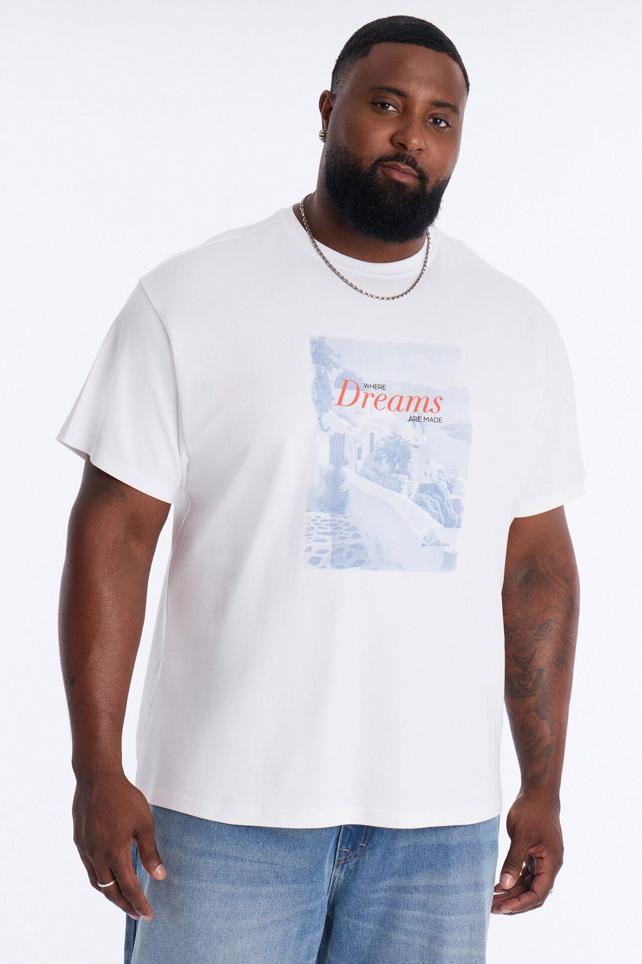 Santorini Dreams Short Sleeve Tee - White