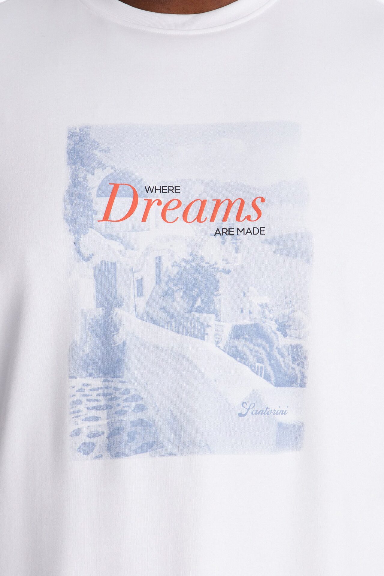 Santorini Dreams Short Sleeve Tee - White