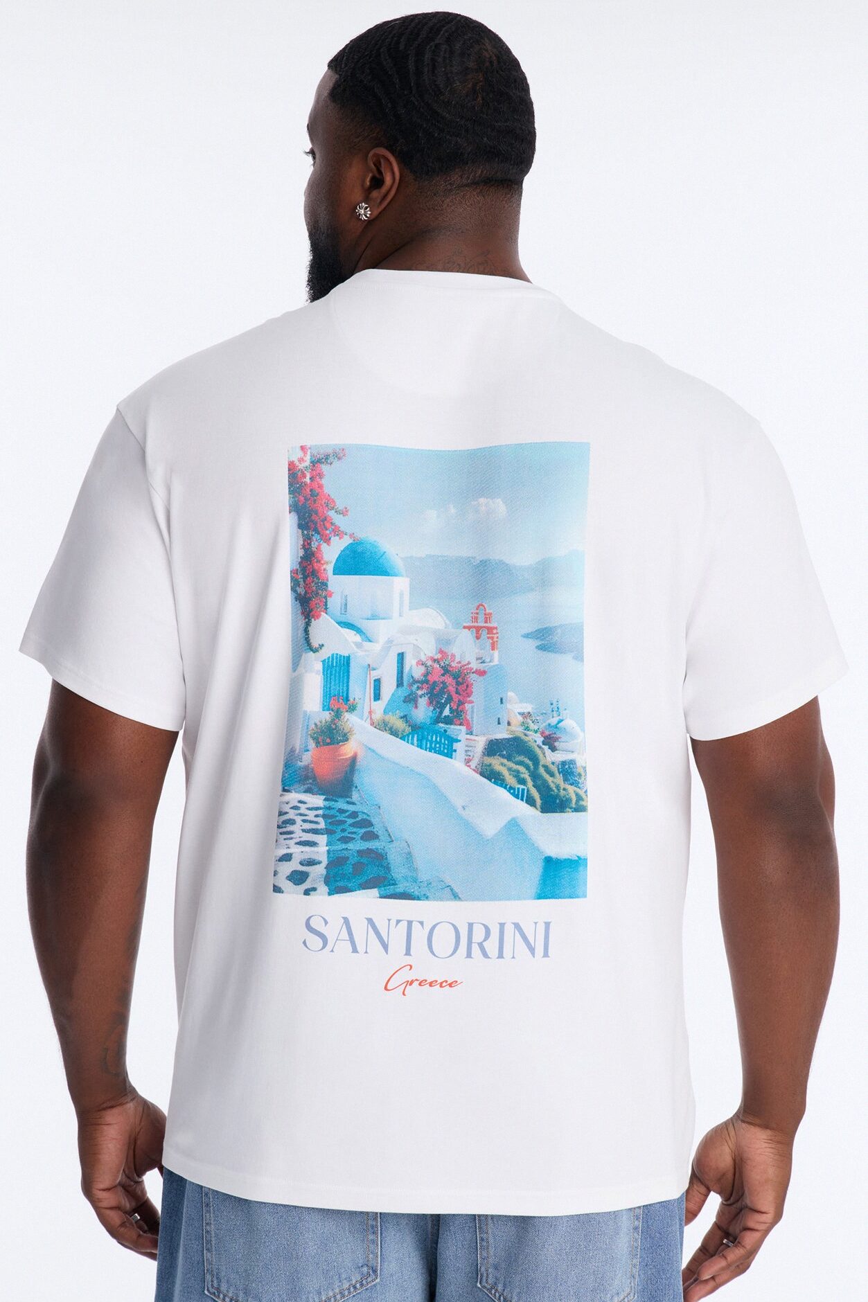 Santorini Dreams Short Sleeve Tee - White