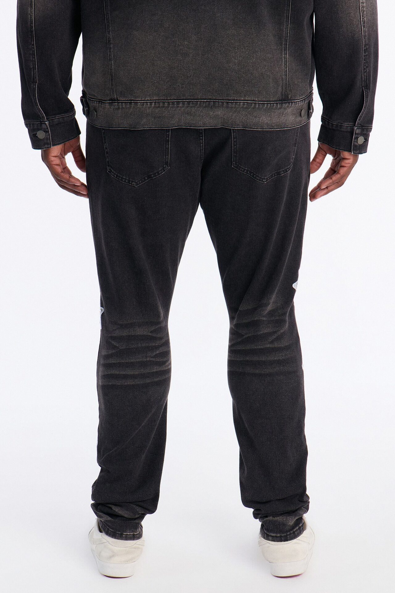 Stacked Skinny Electric Stretch Denim Jeans - Black Wash