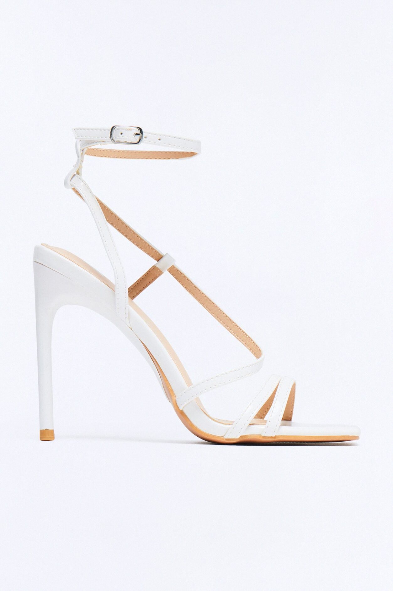 Gaia Heeled Sandals - White