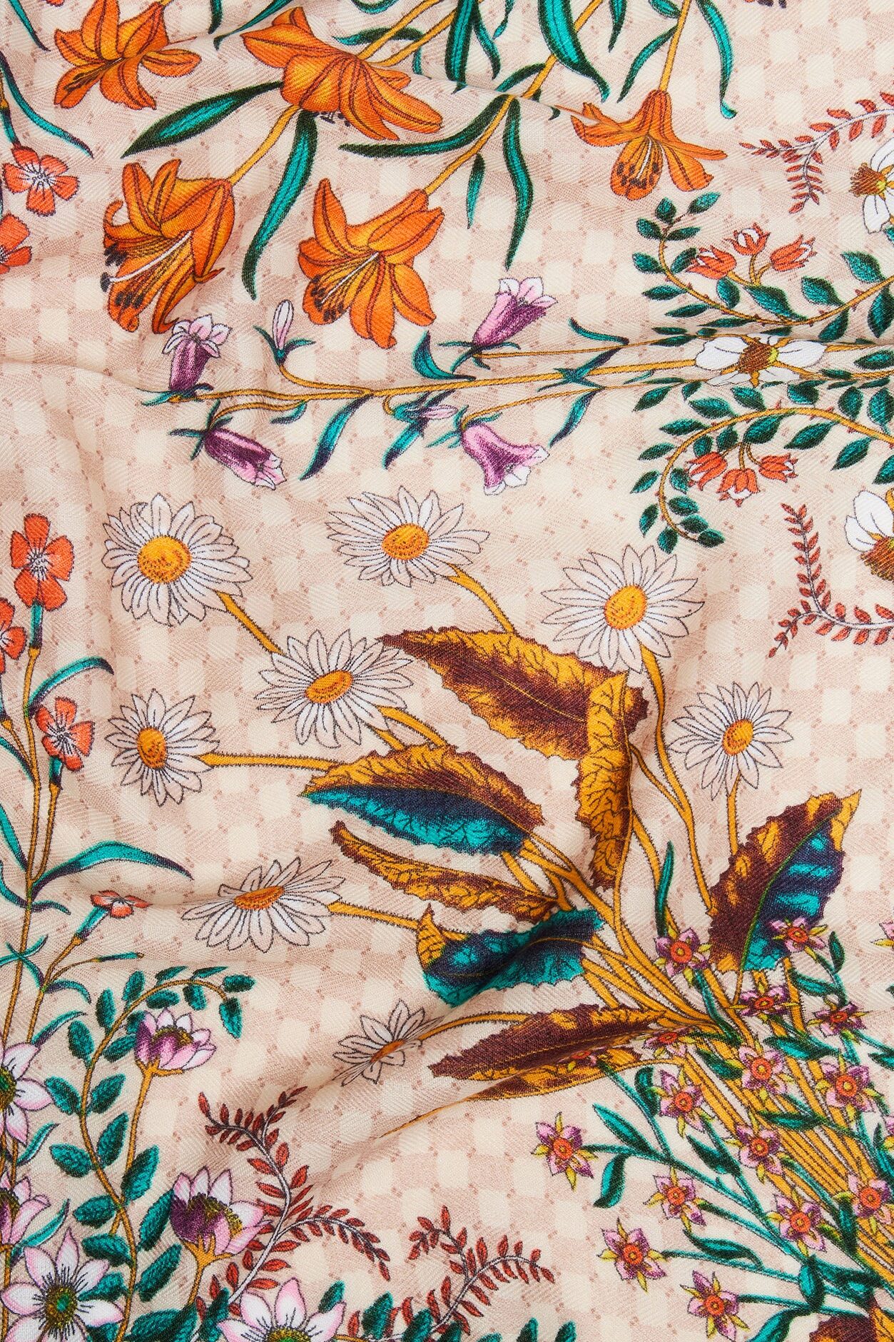 Such A Spring Floral Head Scarf - Rust