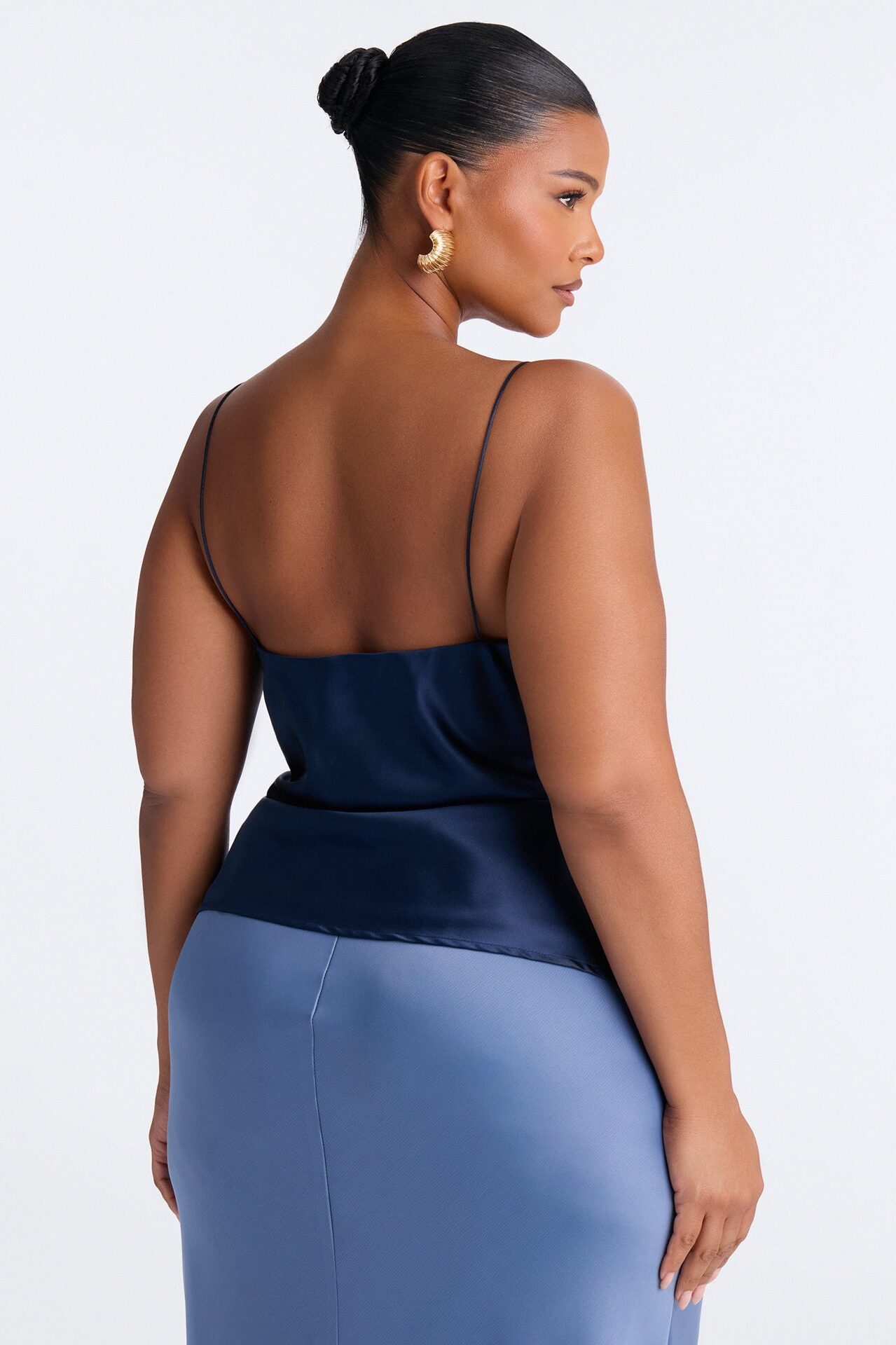 I'm The Masterpiece Satin Top - Navy