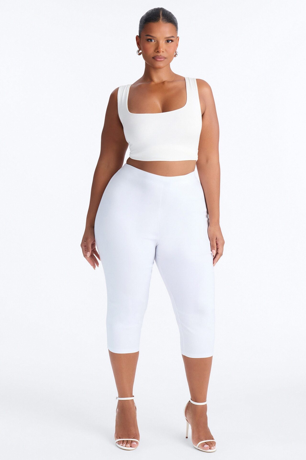Just A Girl Capri Pant - White