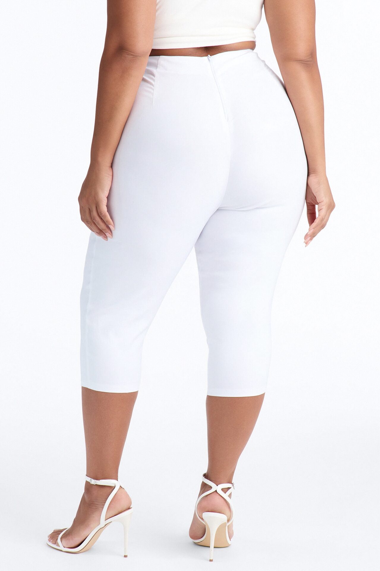 Just A Girl Capri Pant - White