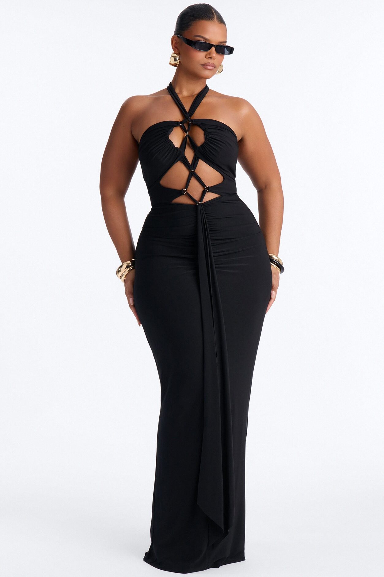 Baylee Strappy Maxi Dress - Black
