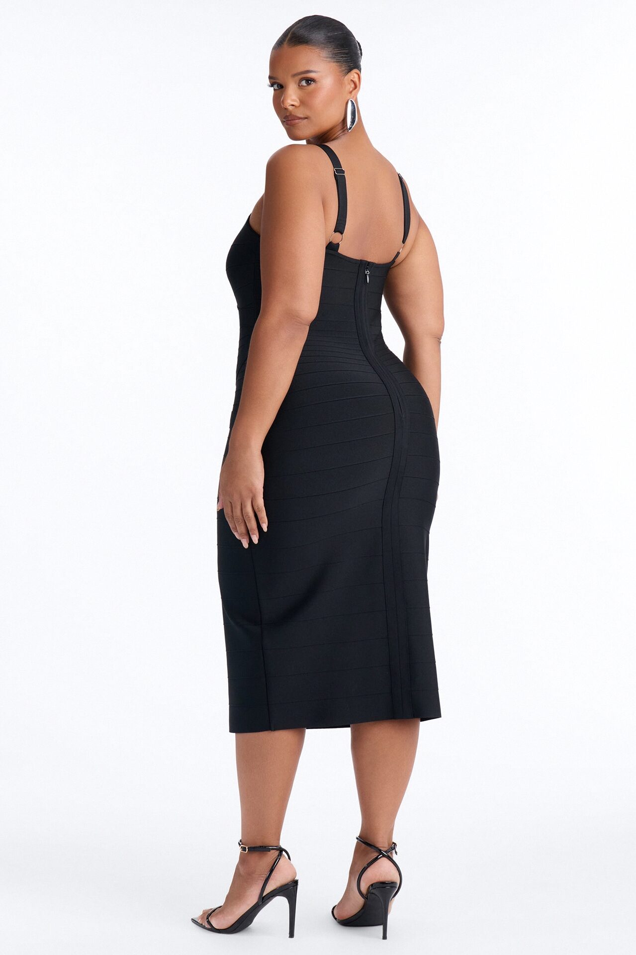 Eden Bandage Midi Dress - Black
