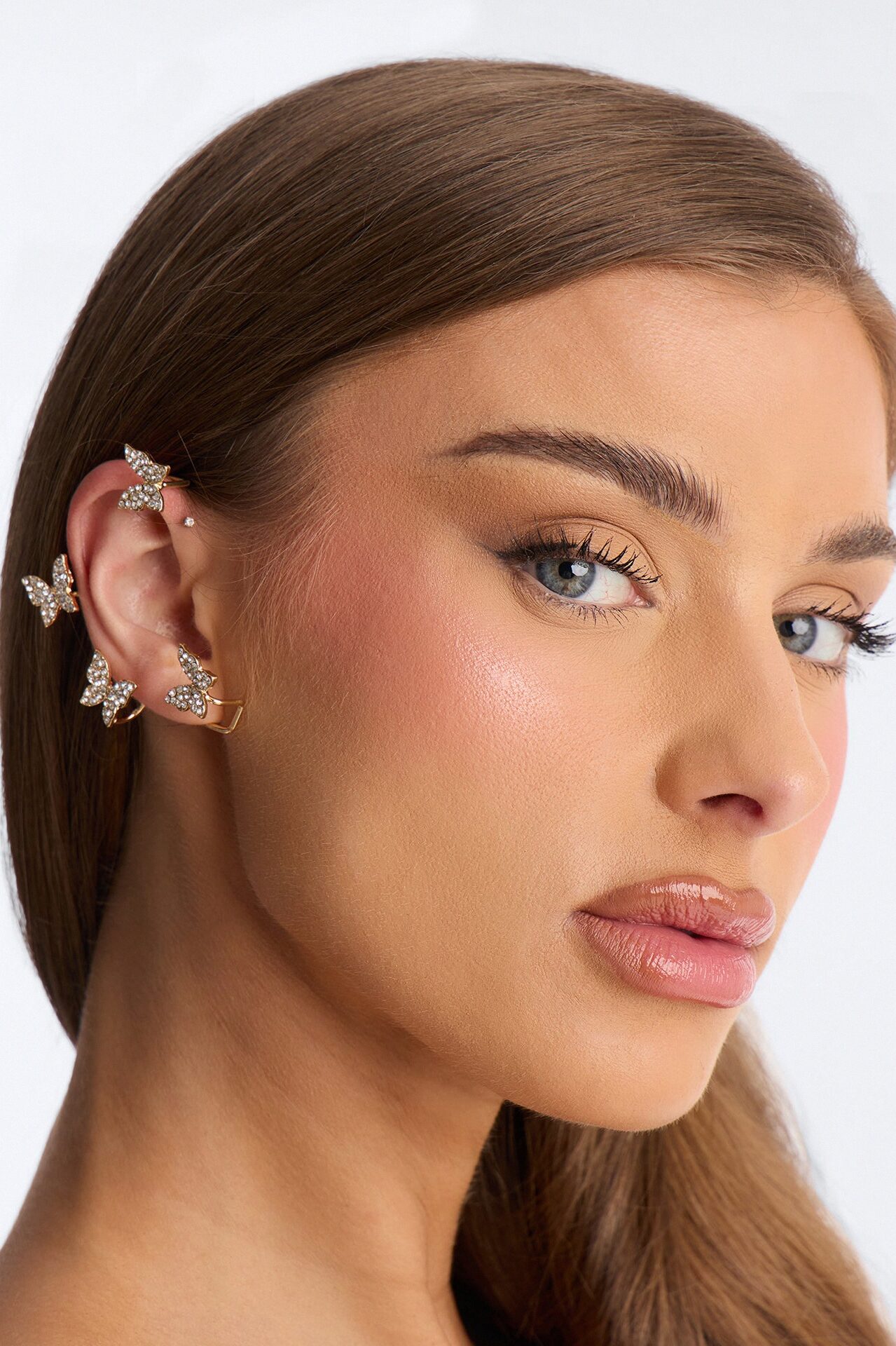 Butterfly Twirl Ear Cuff - Gold