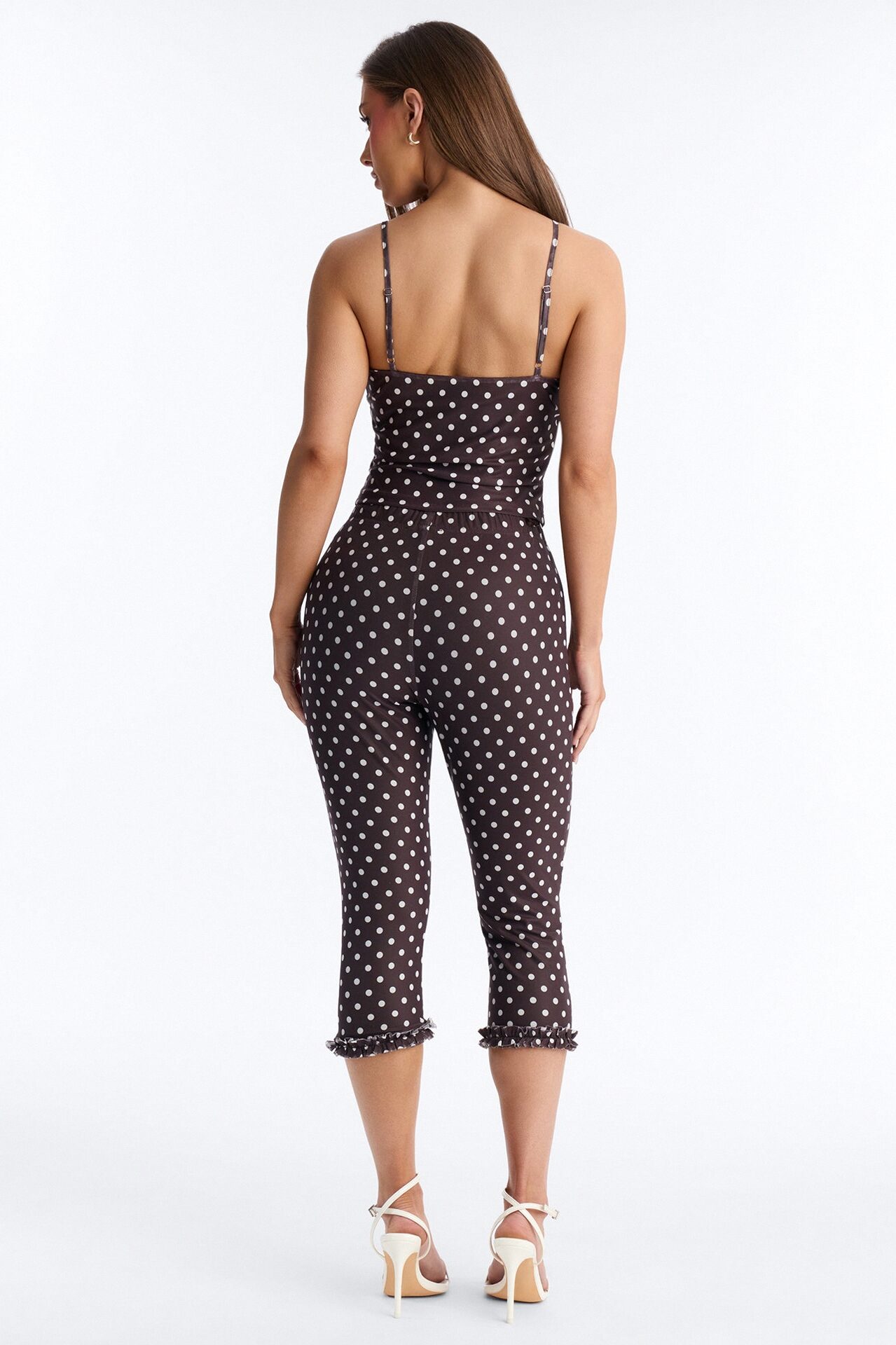 My Sweet Spot Polka Dot Capri Set - Chocolate