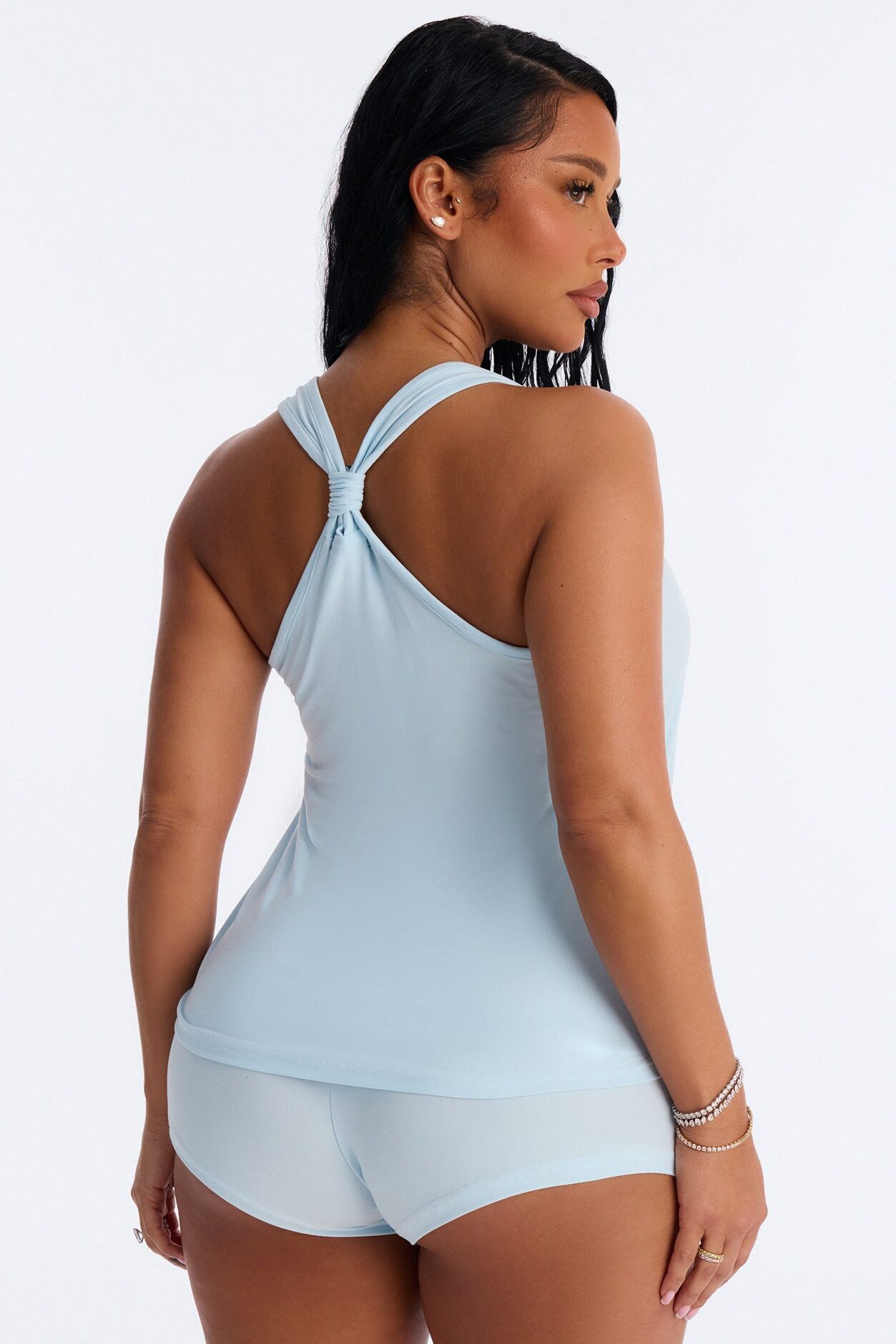 Bride Squad Tank & Short PJ Set - Light Blue