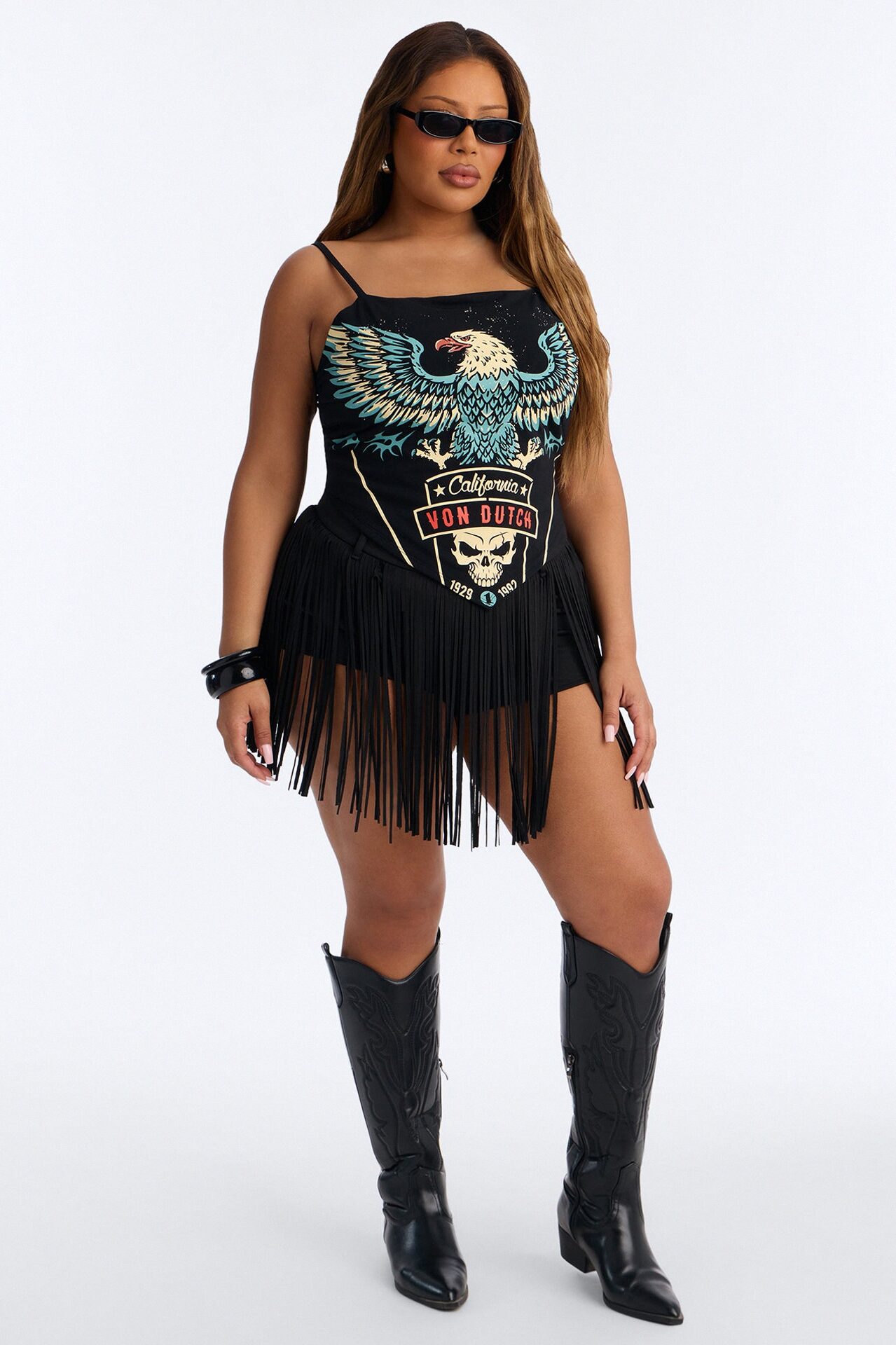 Von Dutch Rocker Eagle Tank - Black