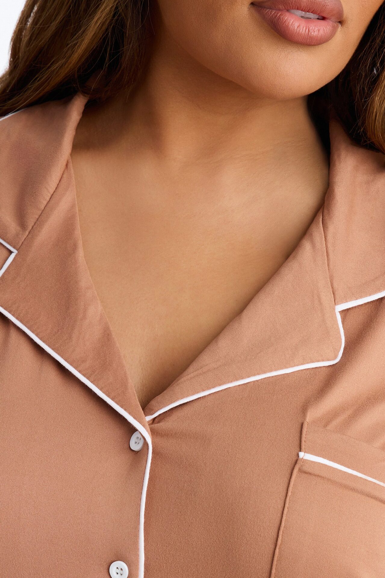 Ready For Bed PJ Short Set - Mocha