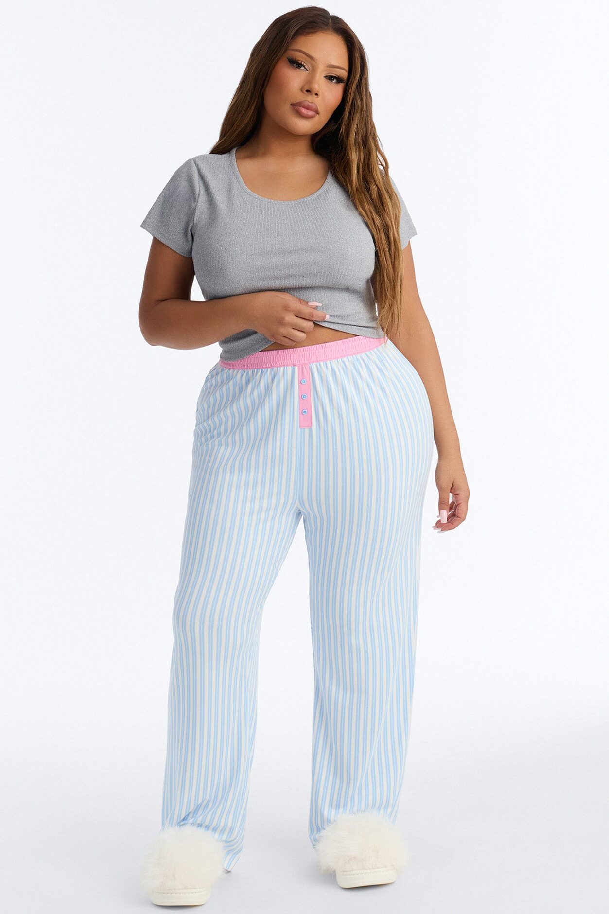 Let Me Sleep Boxer PJ Pant Set - Blue/combo