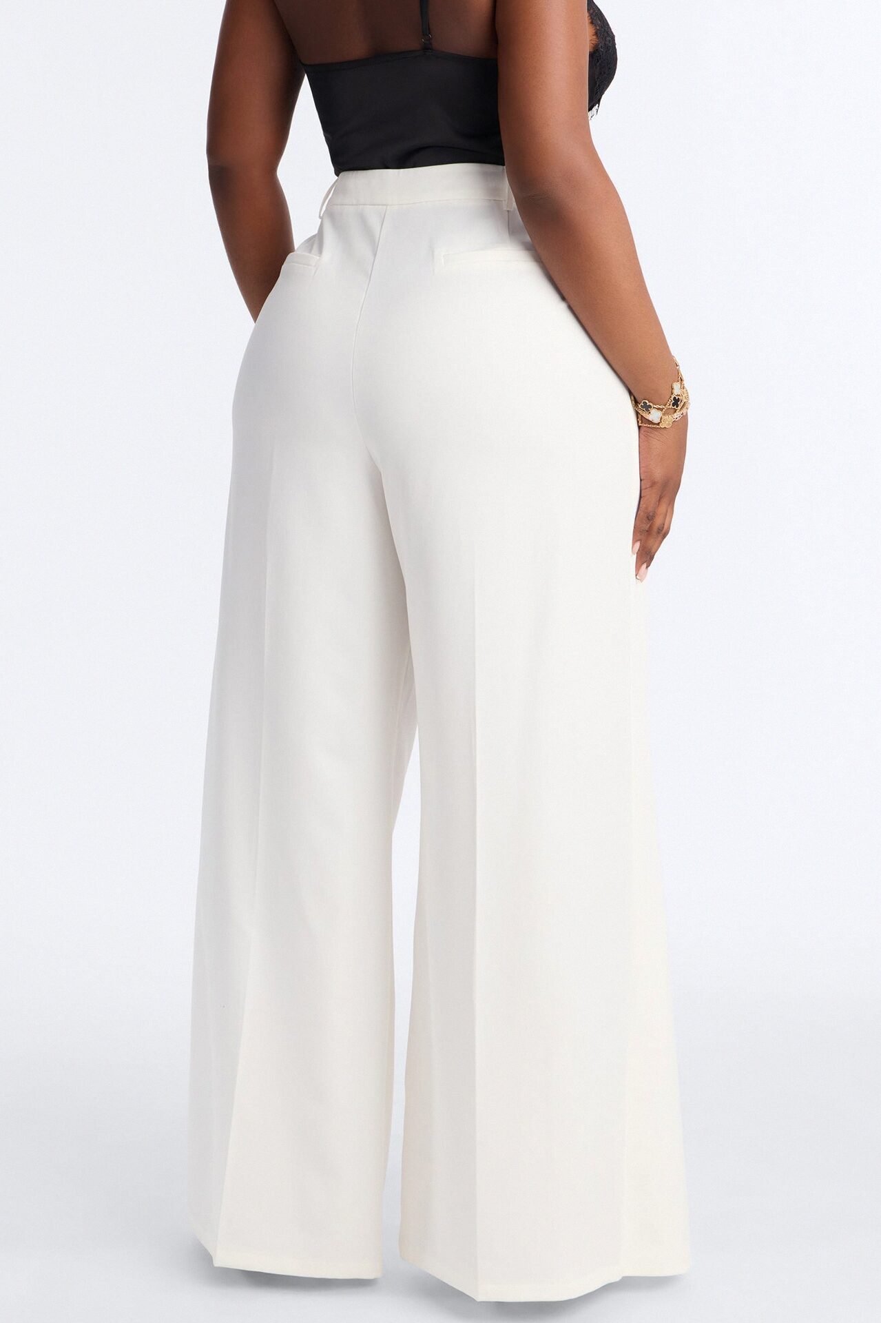 Tailored Touch Wrap Front Trouser 33″ - Ivory