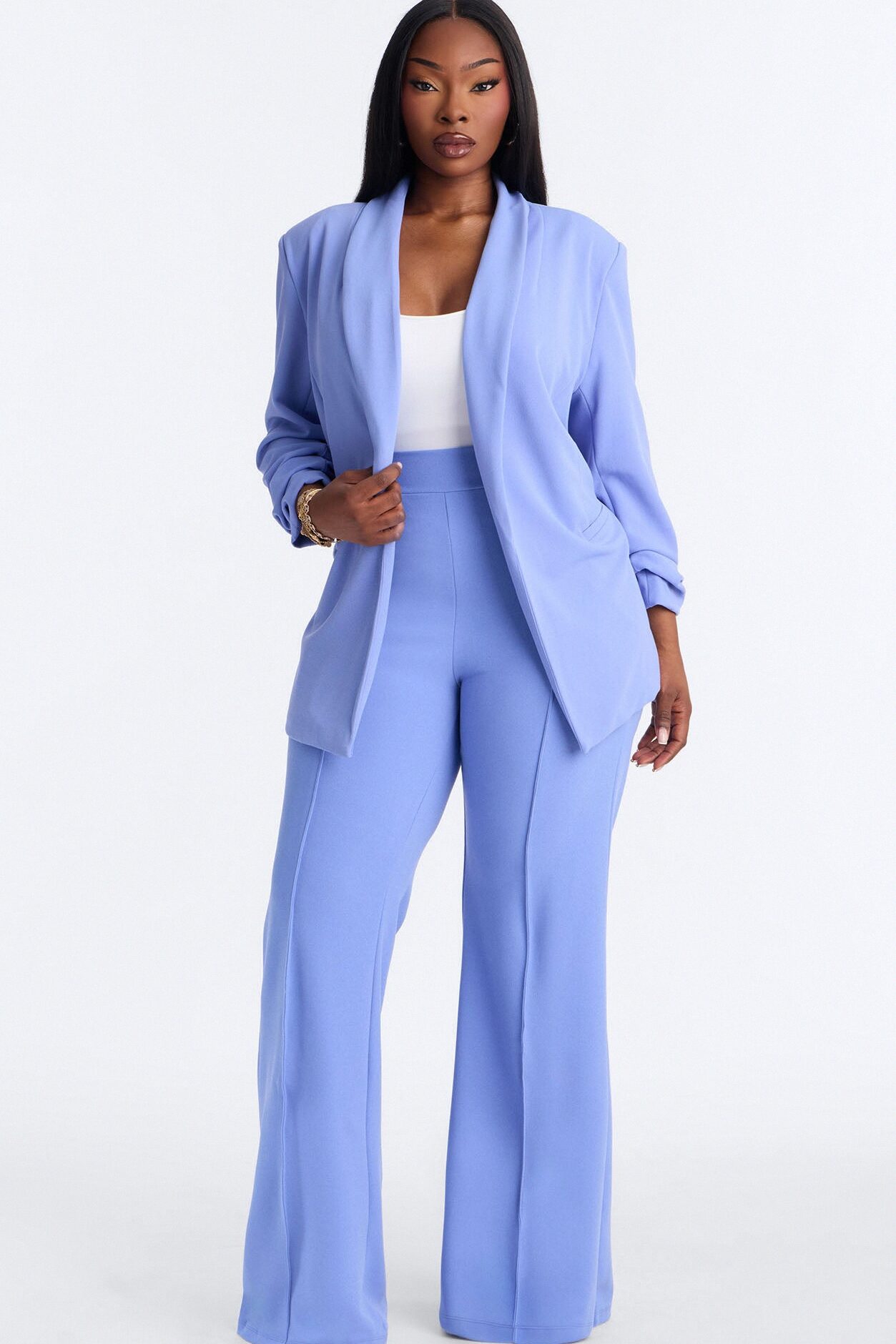 The Celine Blazer - Periwinkle