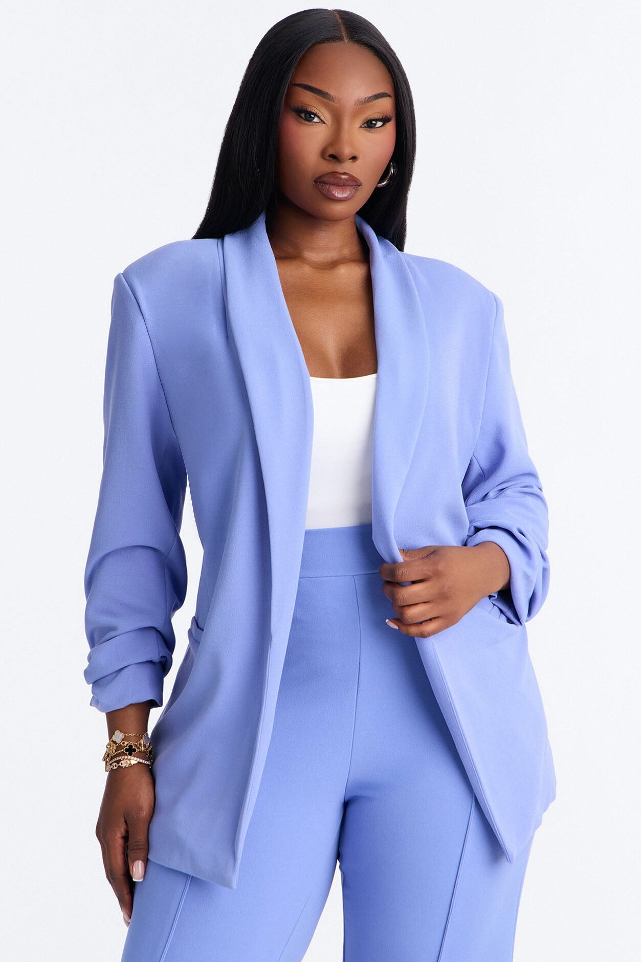 The Celine Blazer - Periwinkle