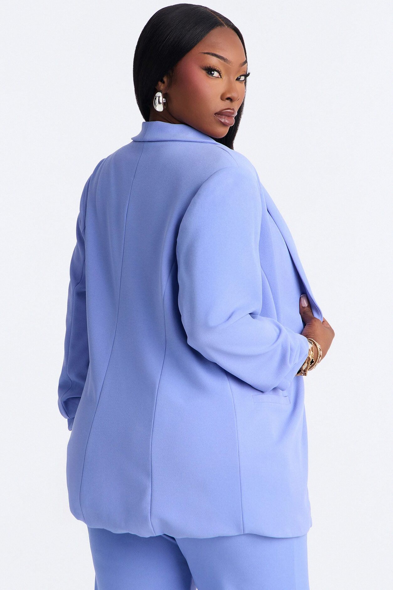 The Celine Blazer - Periwinkle