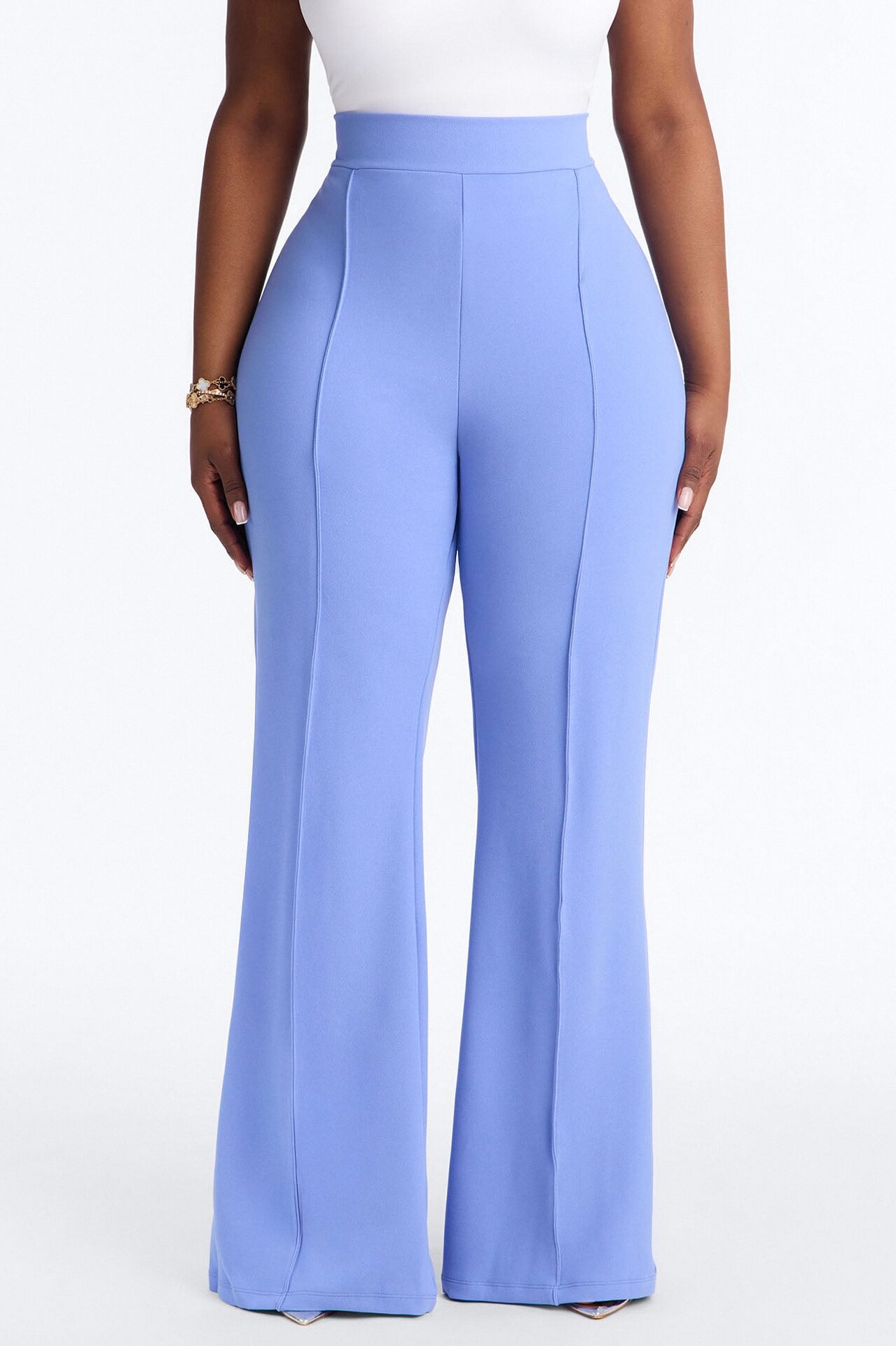 Victoria High Waisted Dress Pants - Periwinkle