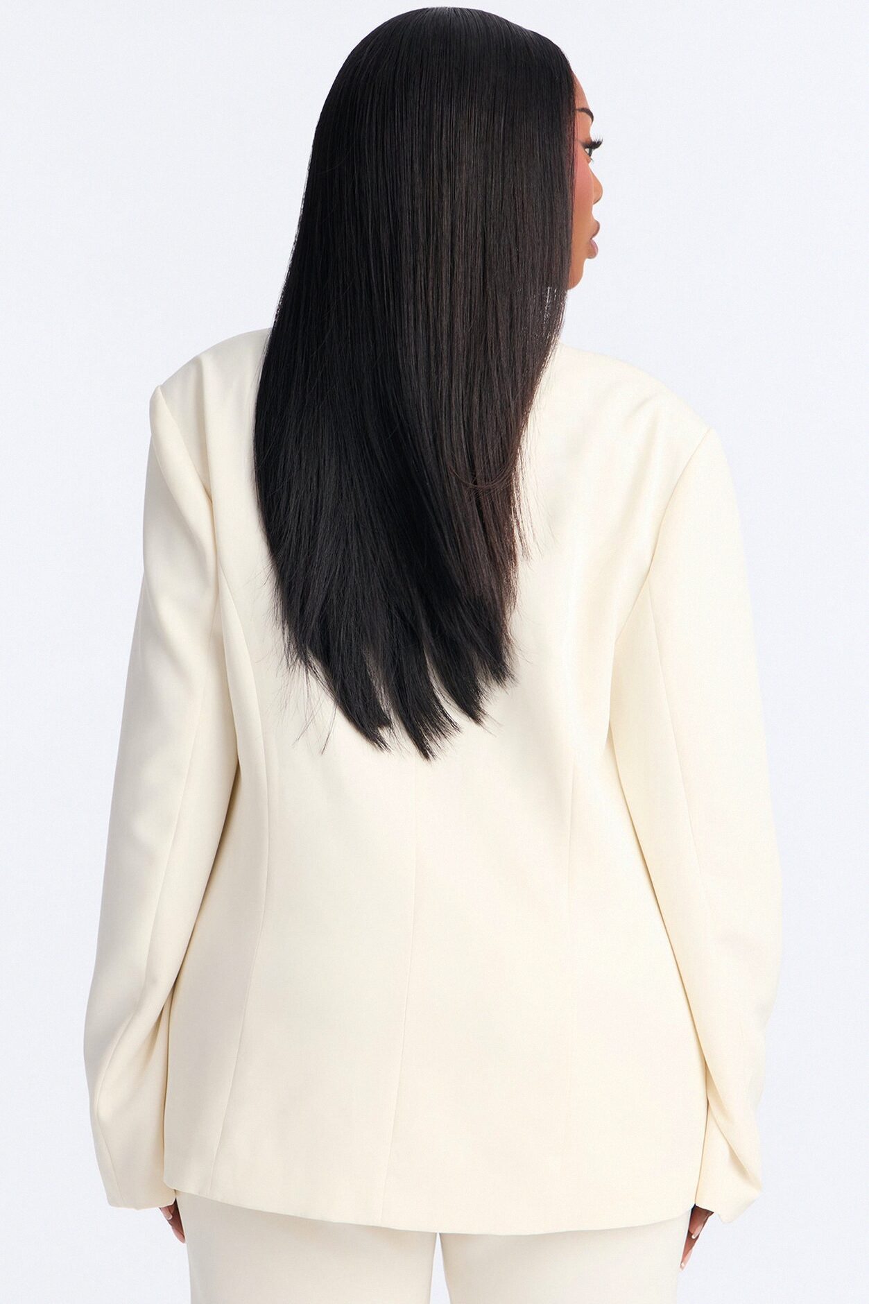 About Her Business Hourglass Blazer - Ivory