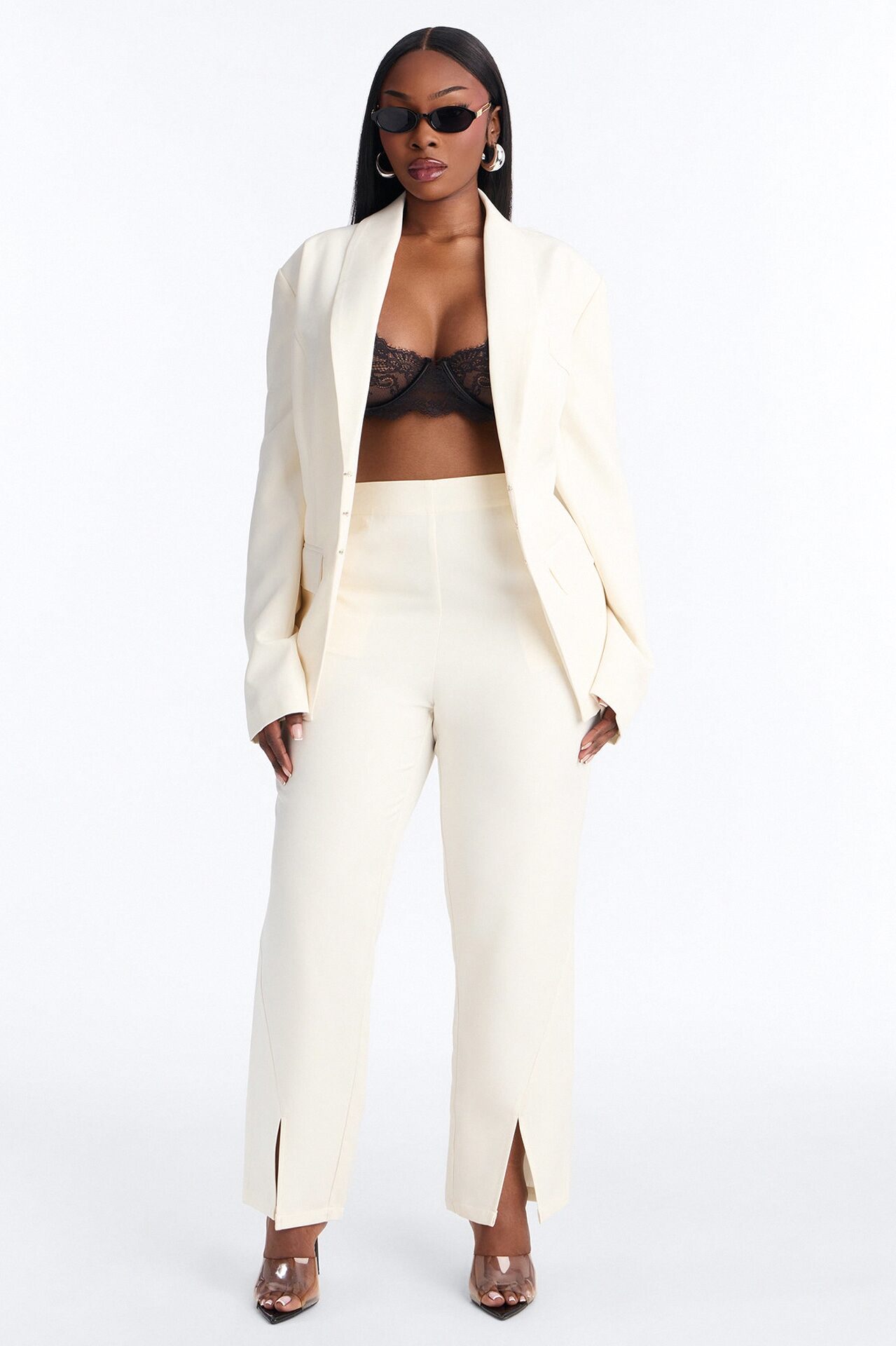 About Her Business Capri Trouser Pant - Ivory