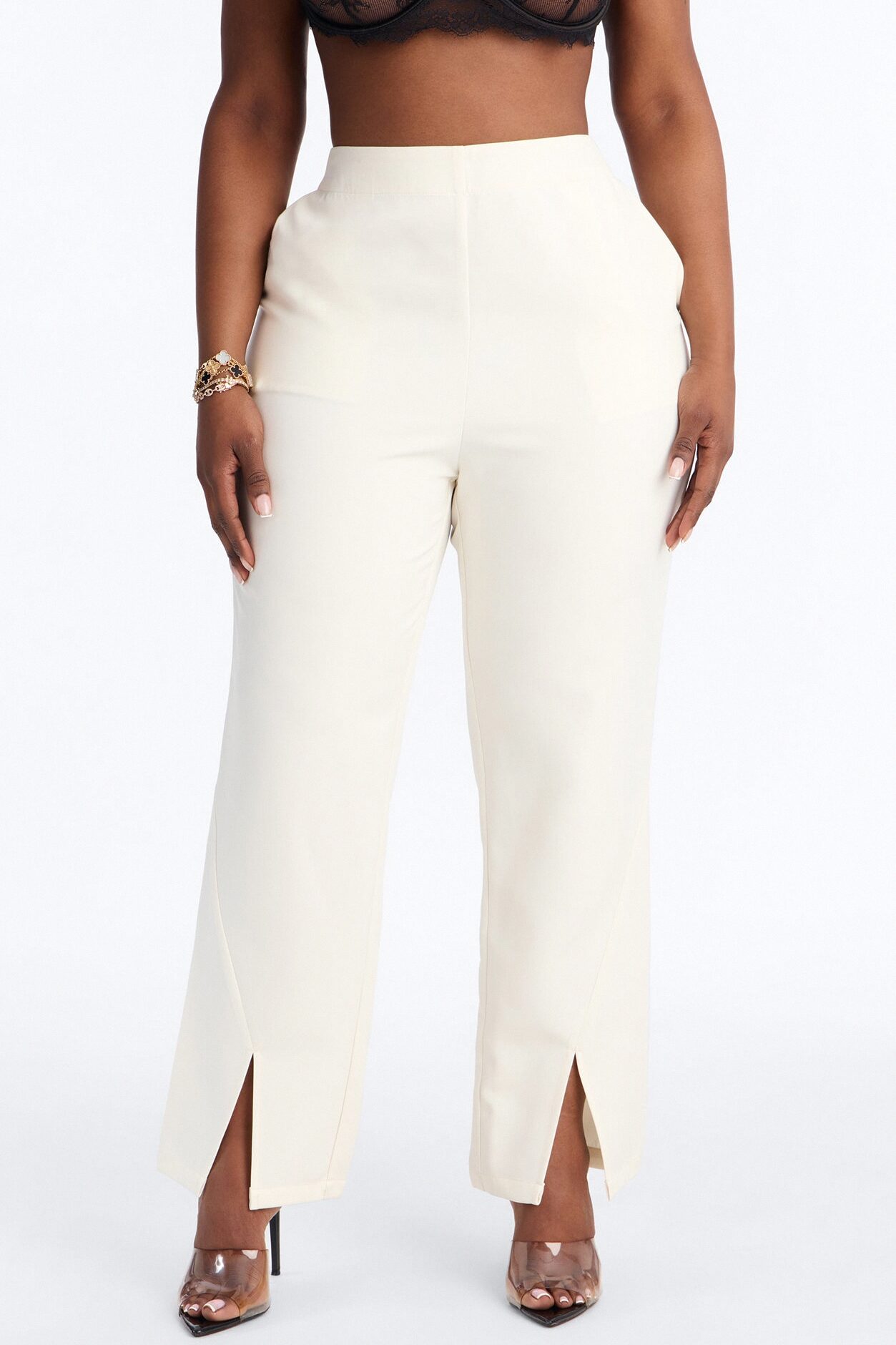 About Her Business Capri Trouser Pant - Ivory