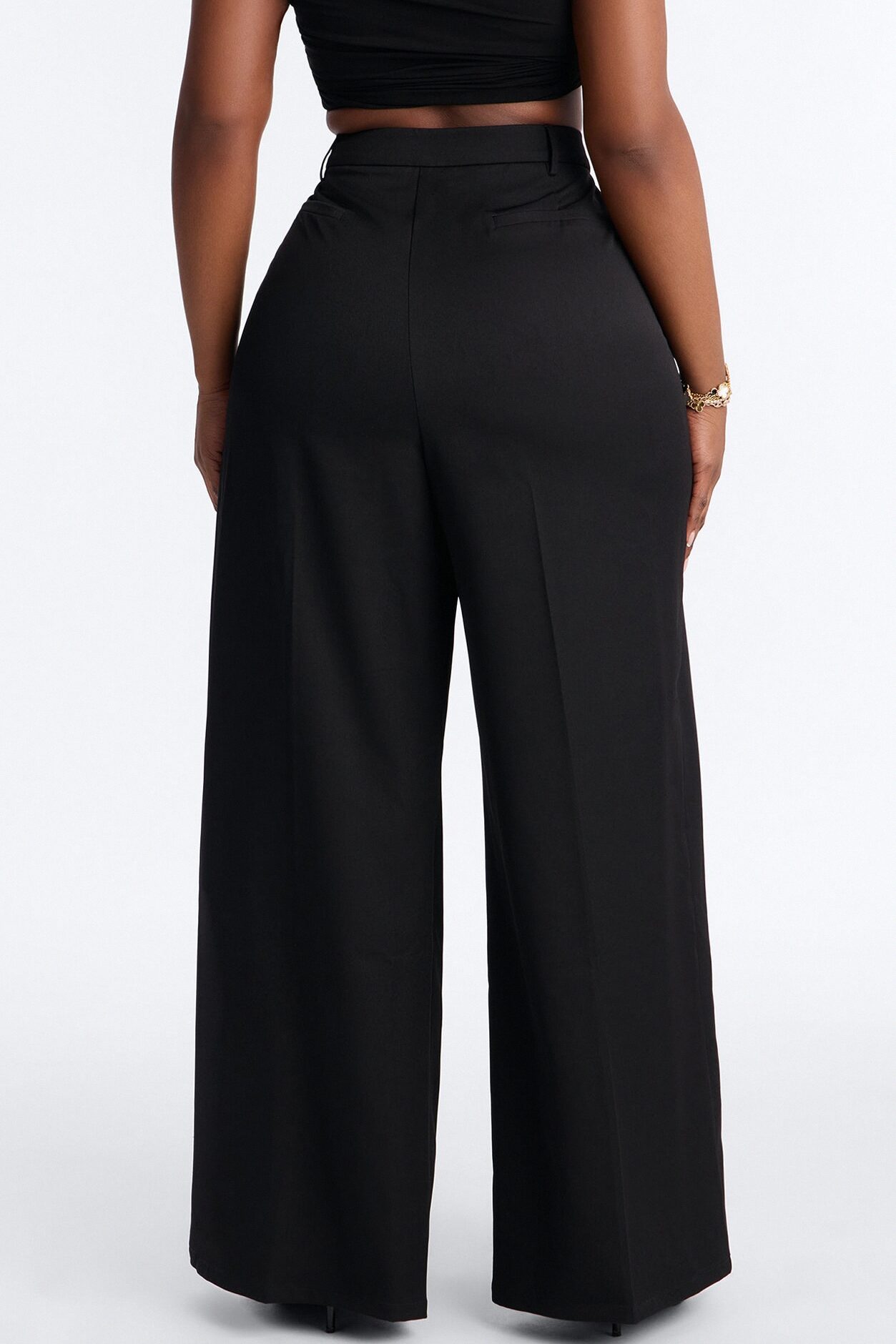 Tailored Touch Wrap Front Trouser 33″ - Black