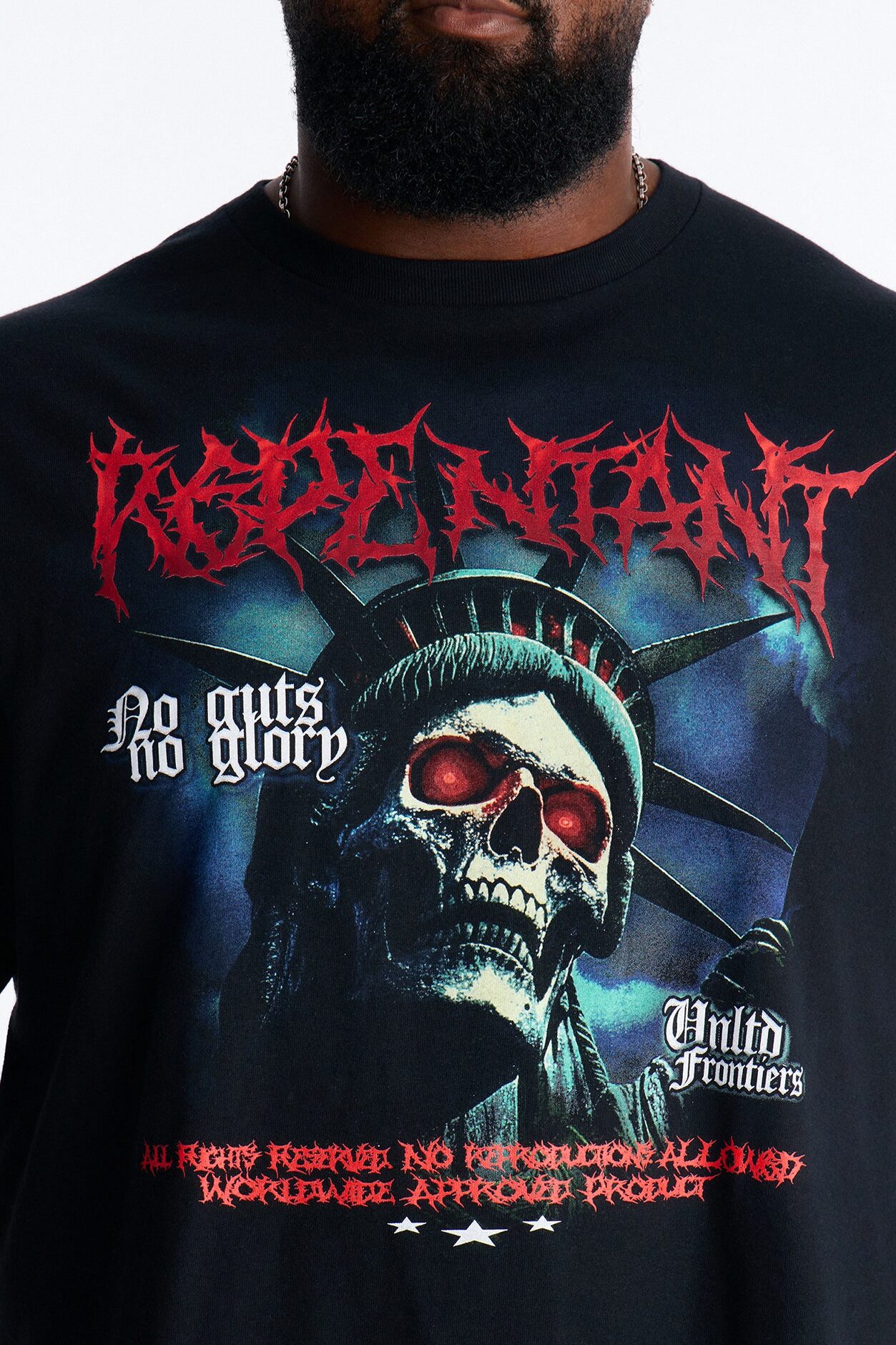 Repentant Skull Graphic Short Sleeve Tee - Black